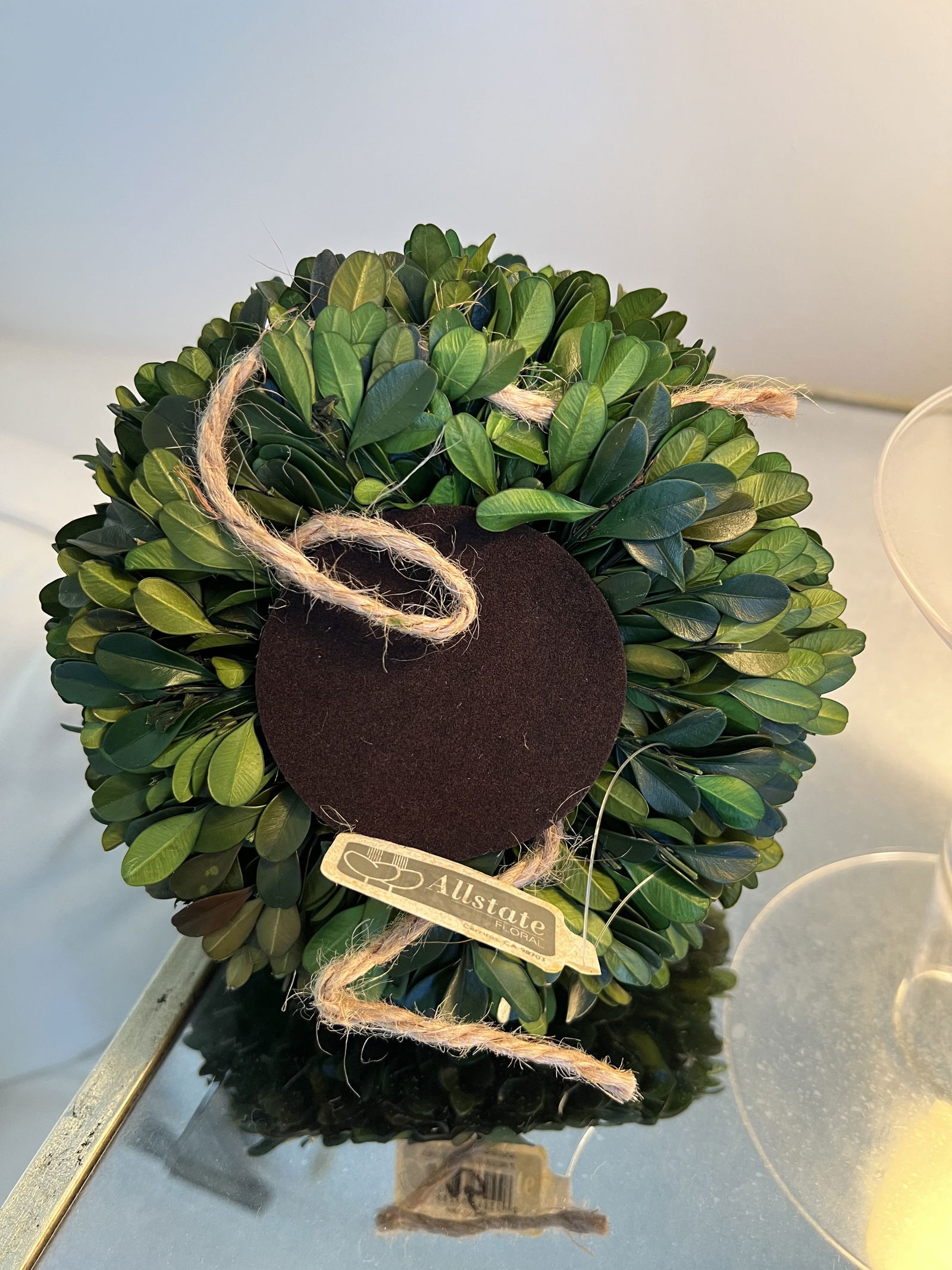 (4) Glass Candleholders with Topiary - 5