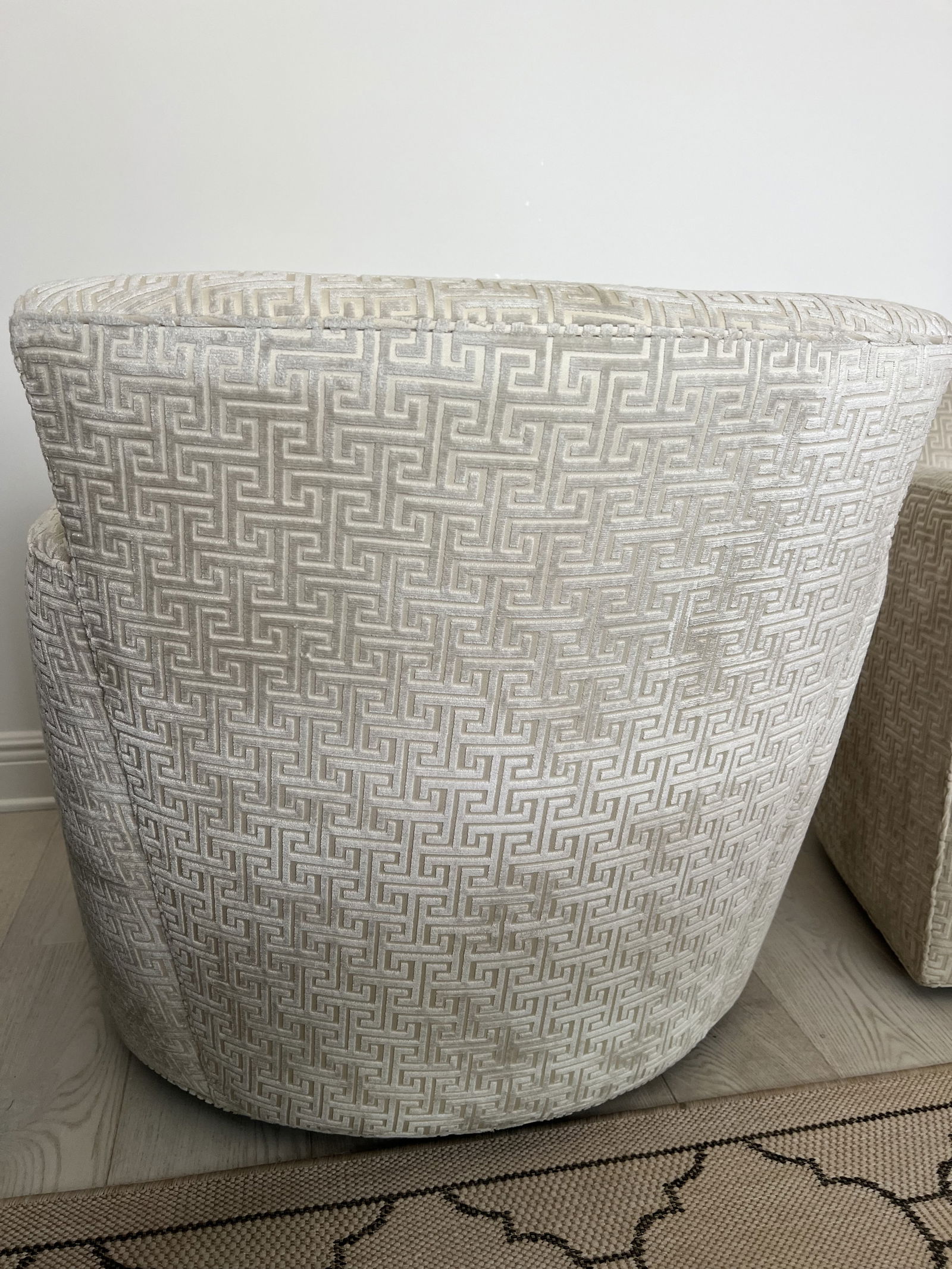 A. Rudin Greek Key Swivel Chairs - 6