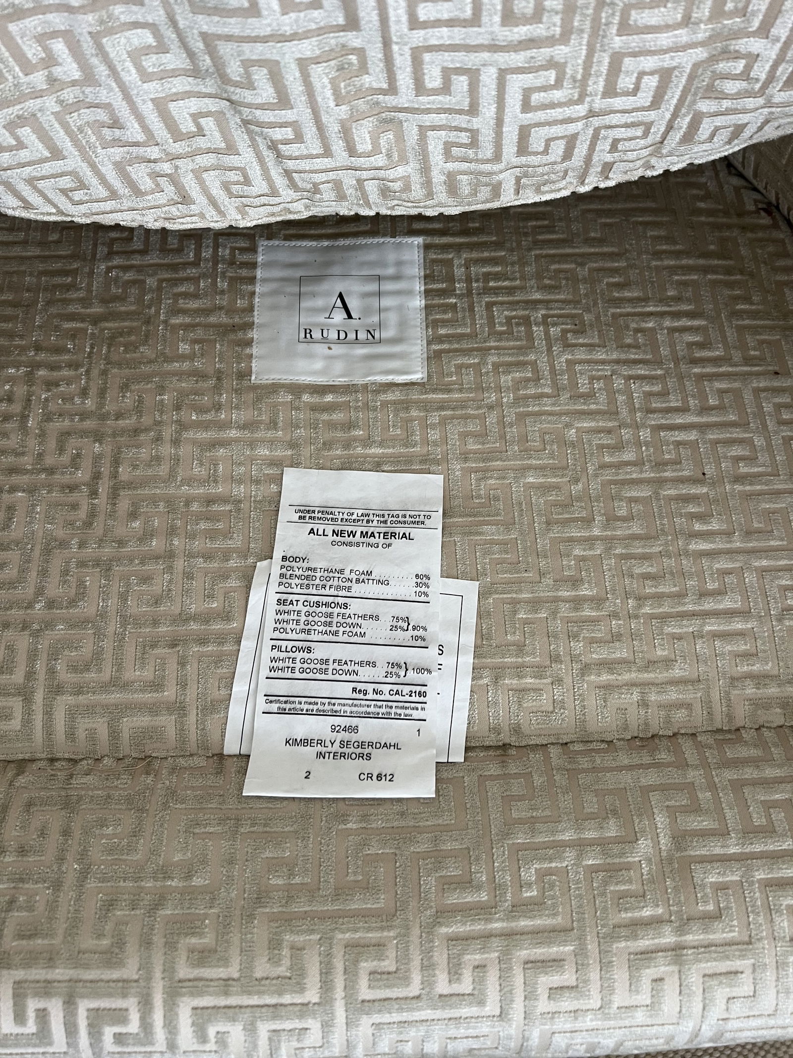 A. Rudin Greek Key Swivel Chairs - 8