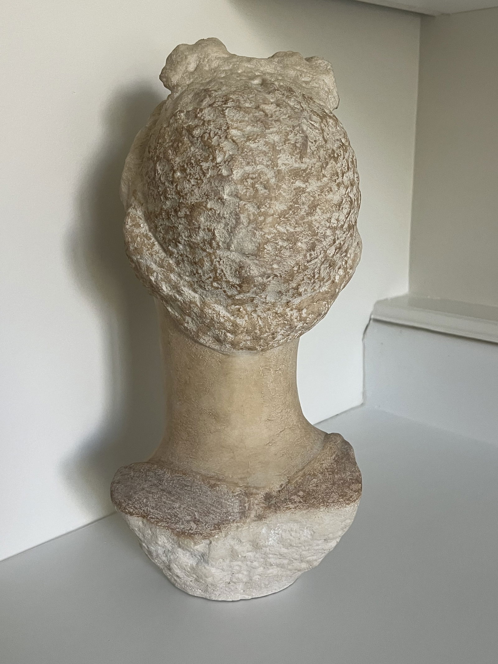 MMA Greek Marble Head Funerary Statue - 3