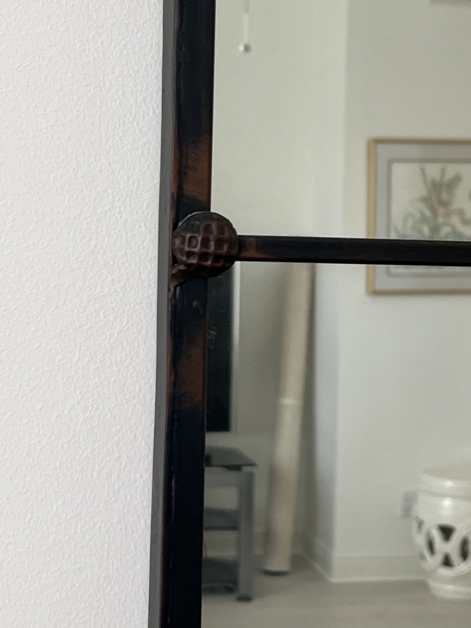 Large Arched Windowpane Mirror (1 of 2) - 6