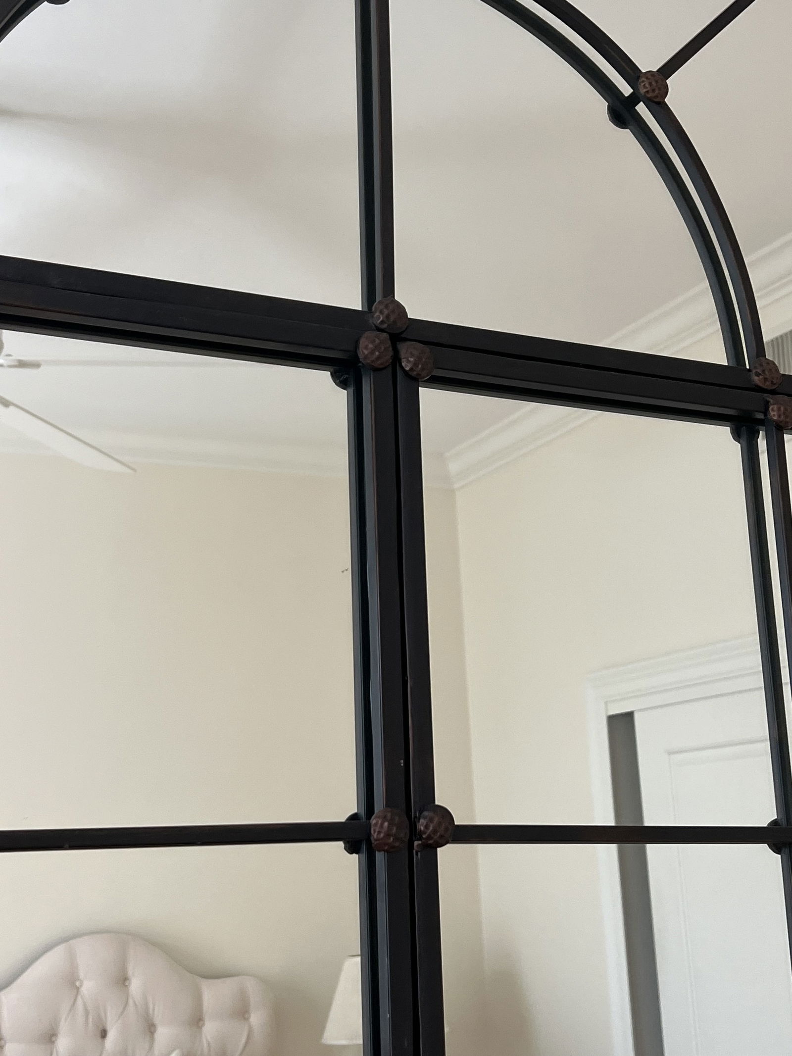 Large Arched Windowpane Mirror (2 of 2) - 5