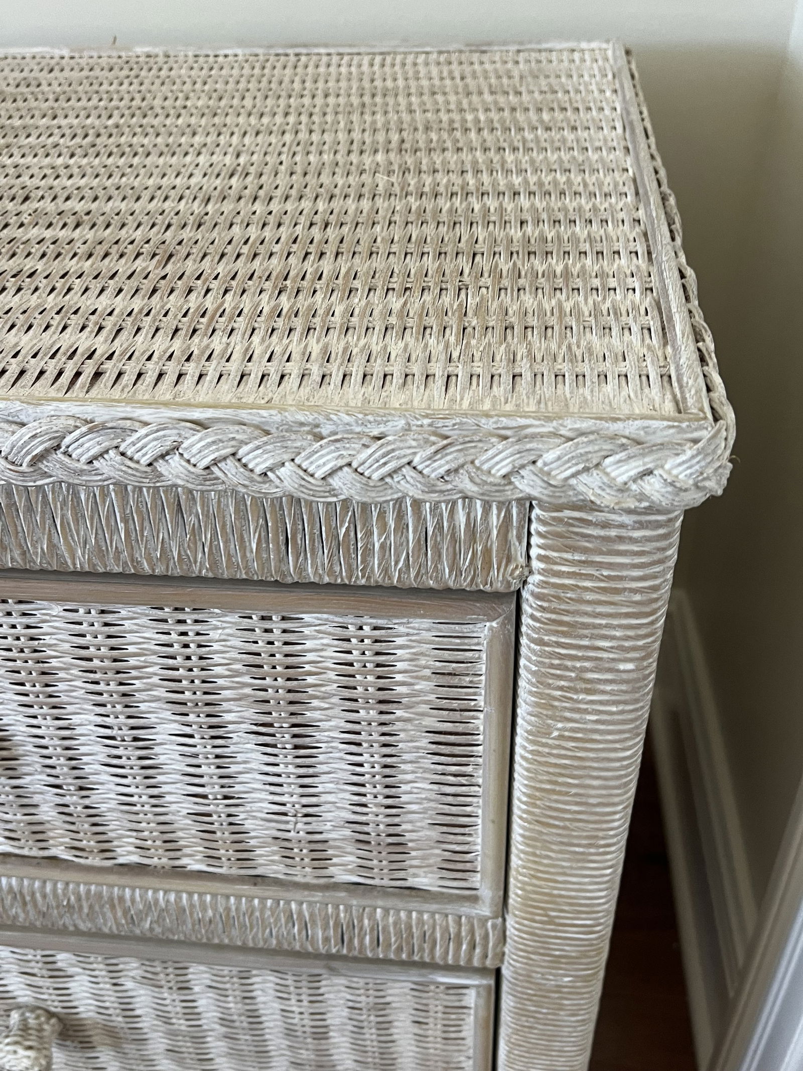 Pair of Henry Link Wicker Nightstands - 4