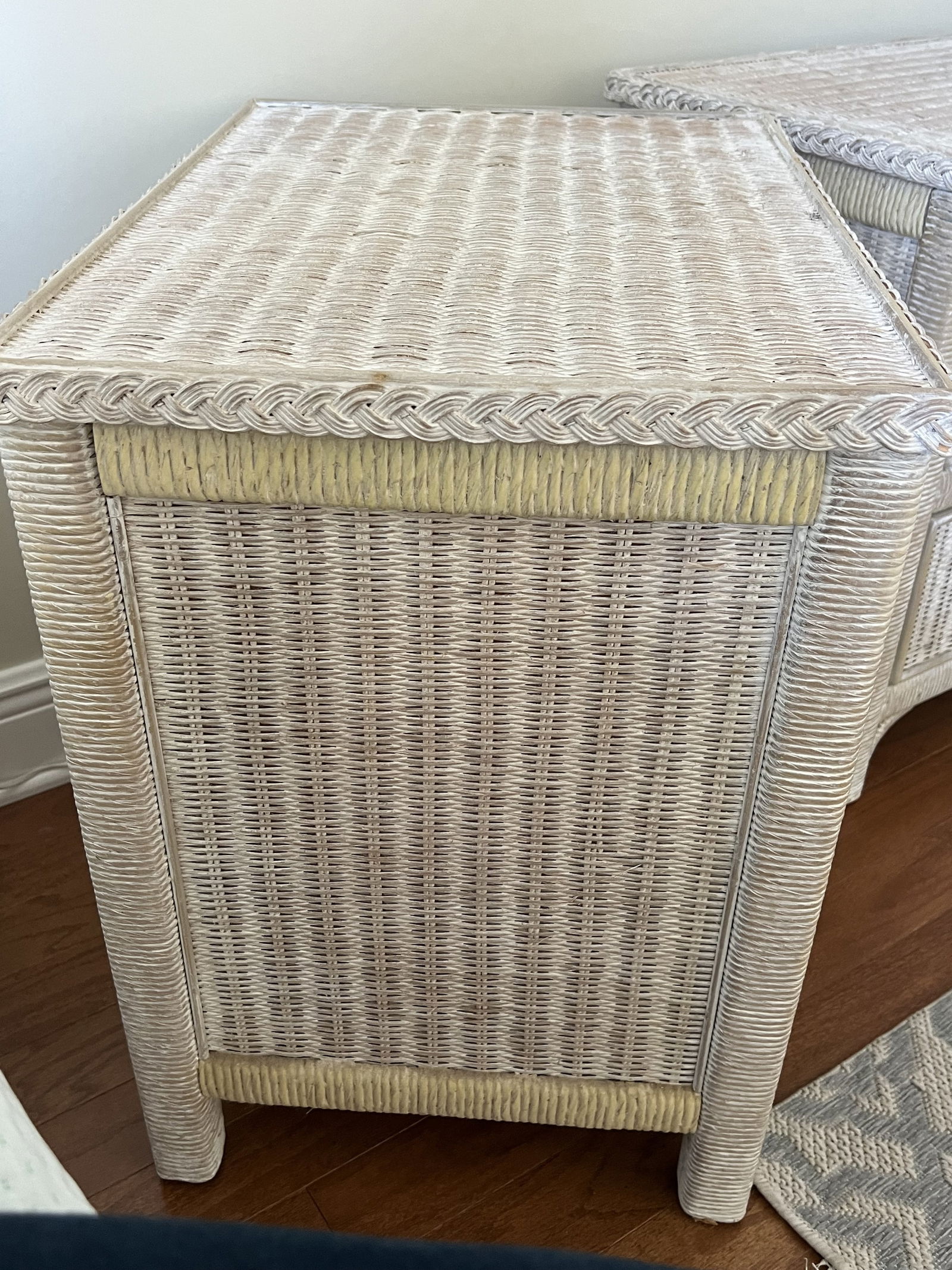 Pair of Henry Link Wicker Nightstands - 7