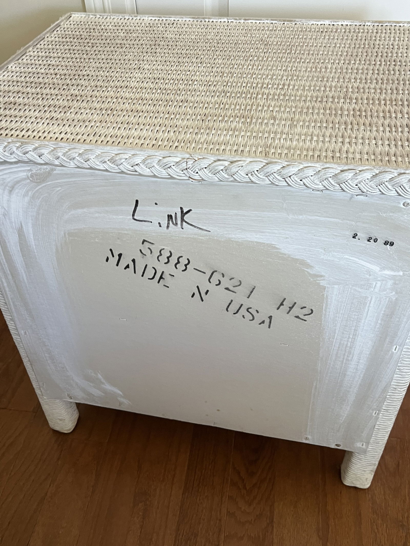 Pair of Henry Link Wicker Nightstands - 9