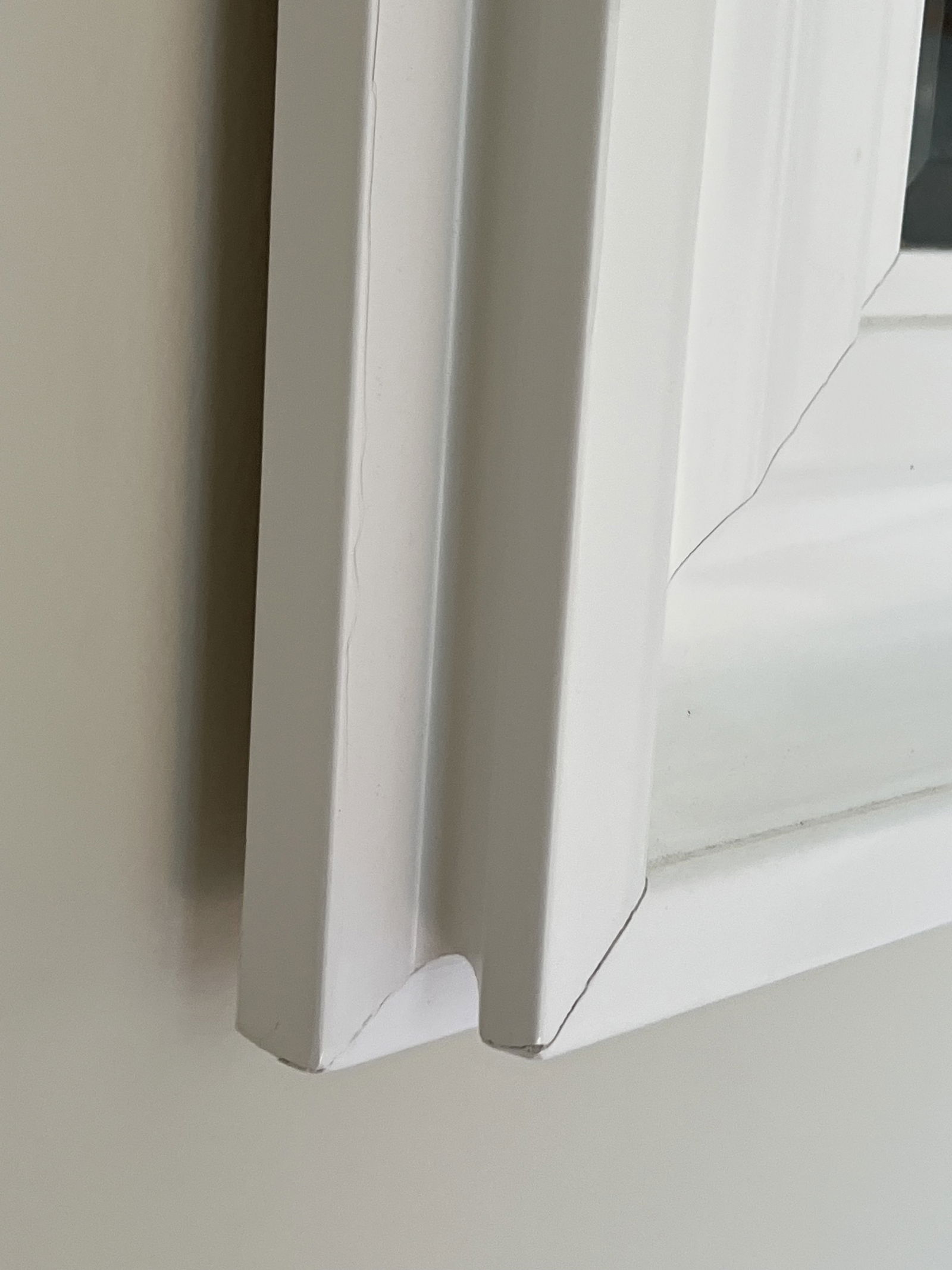 Large White Lacquer Mirror - 2