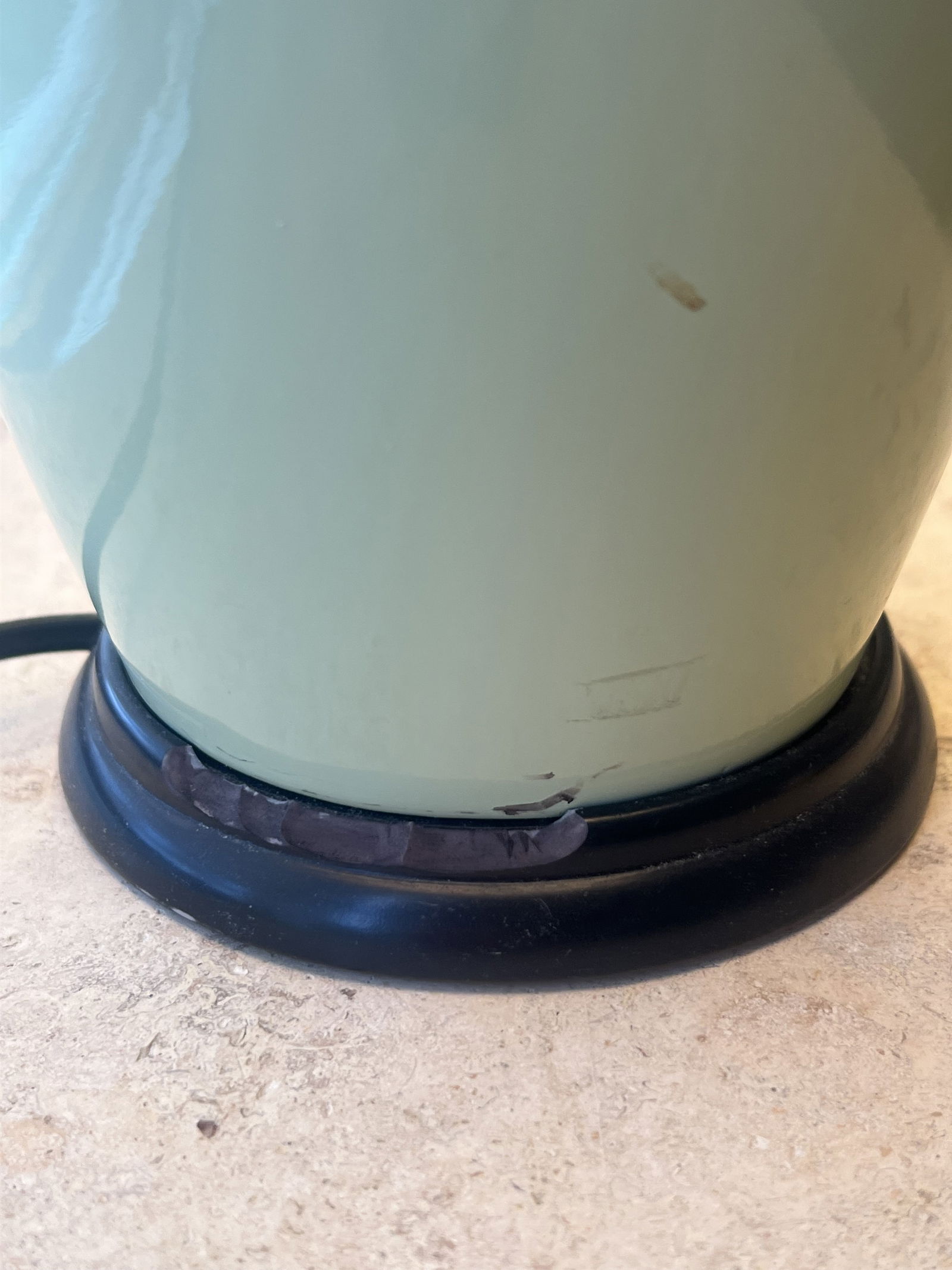 Pair of Green Ceramic Table Lamps - 3