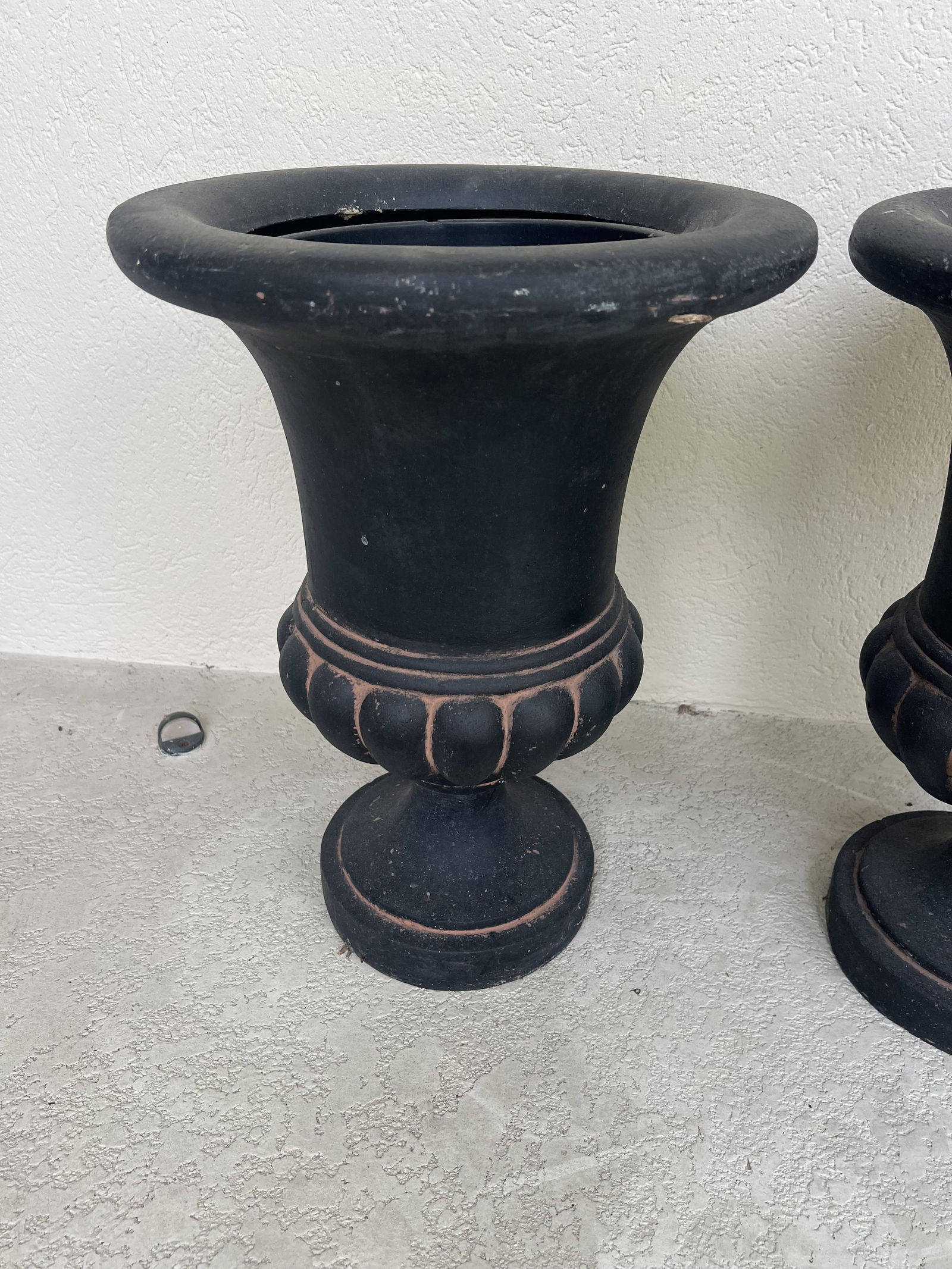 (2) Resin Urn Planters - 2