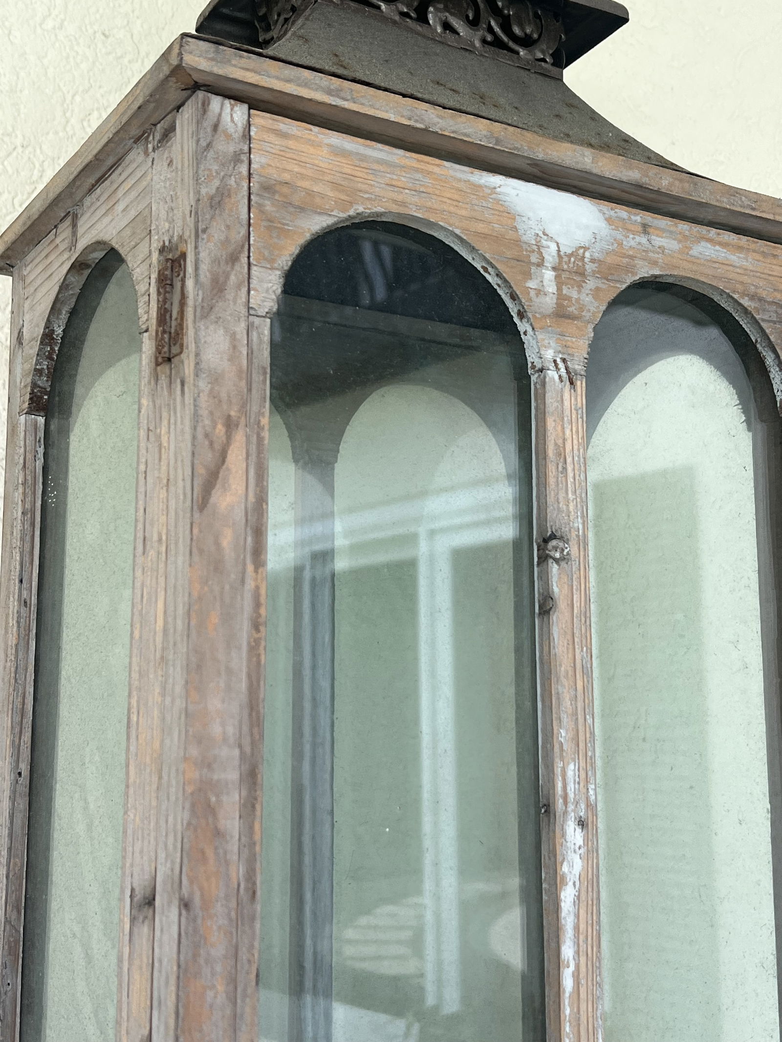 Wood and Glass Outdoor Wall Lanterns - 3