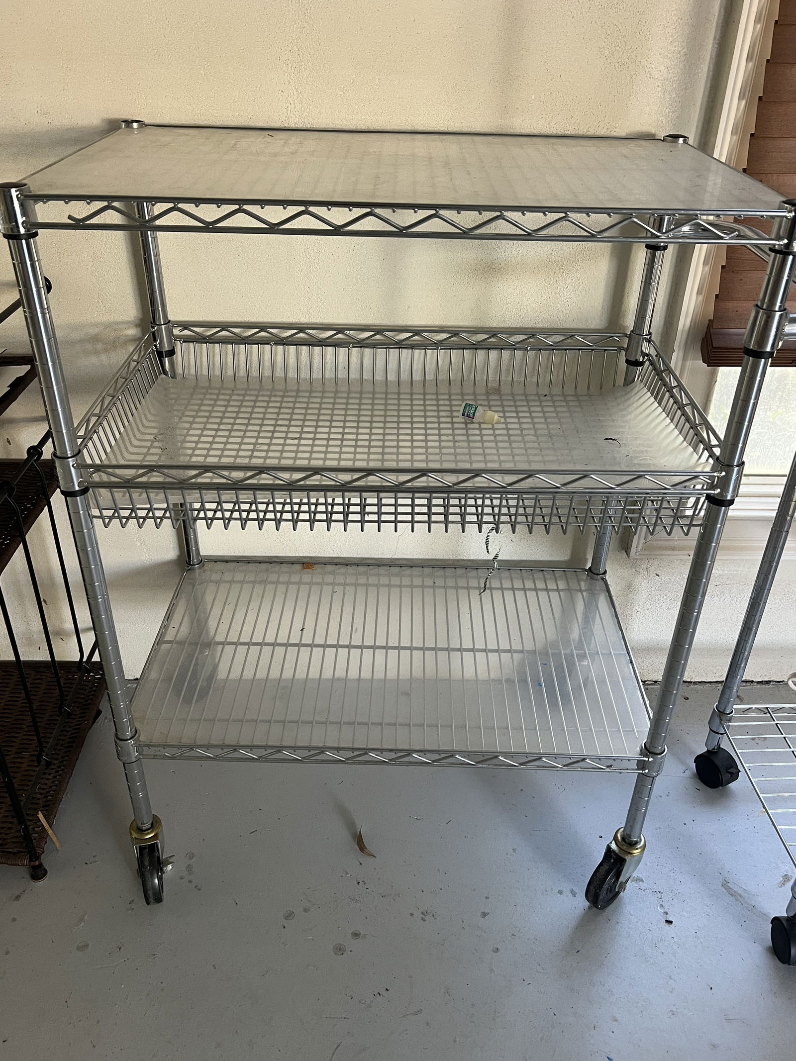 (2) Rolling Wire Shelves Including Laundry - 2