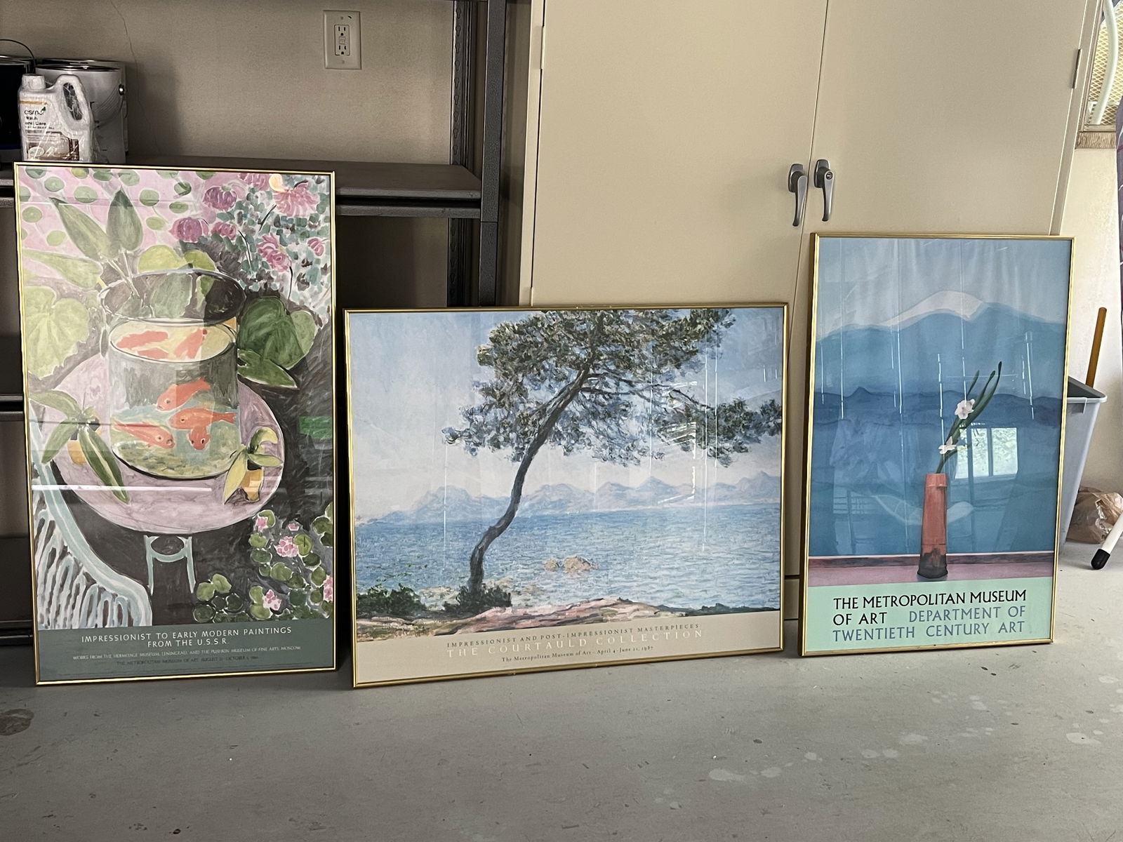 (3) MMA Impressionist Posters: Impressionism and Modern art, posters from exhibitions at the Metropolitan Museum of Art. Dimensions: Taller: H 40.25" x W 23.25" Condition: Modern art print with some waves to paper. Low Estimate: