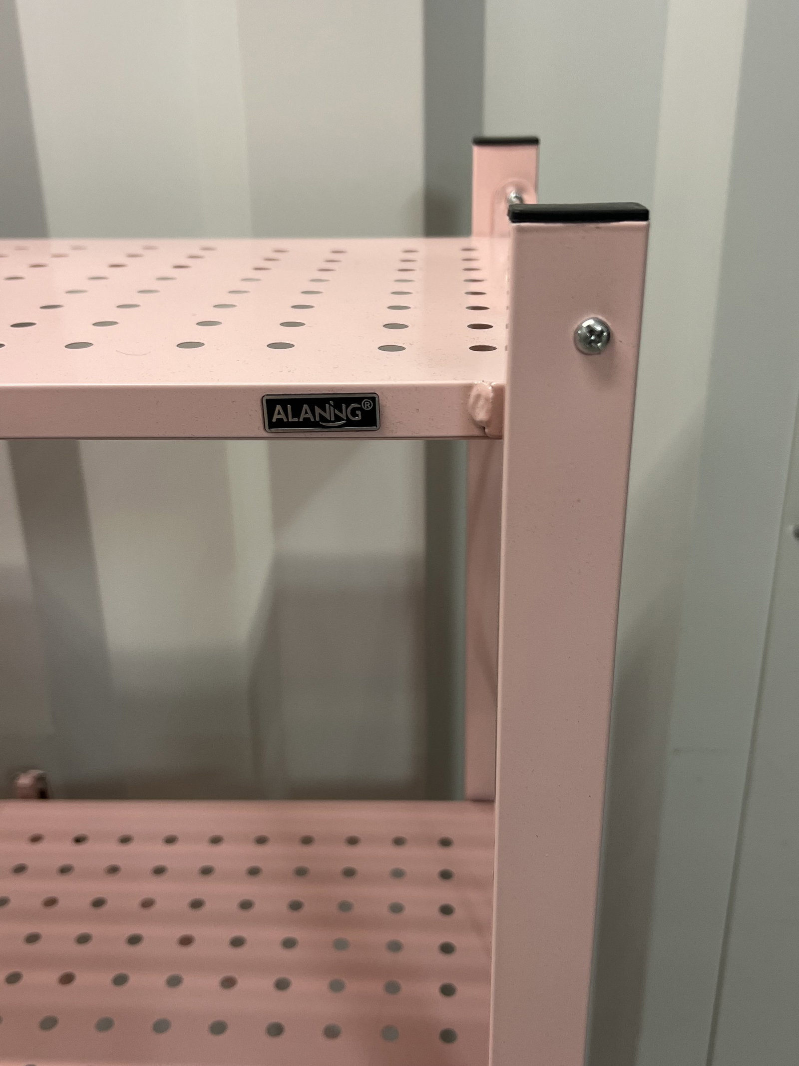 Pink Folding Metal Shelf Rack - 2