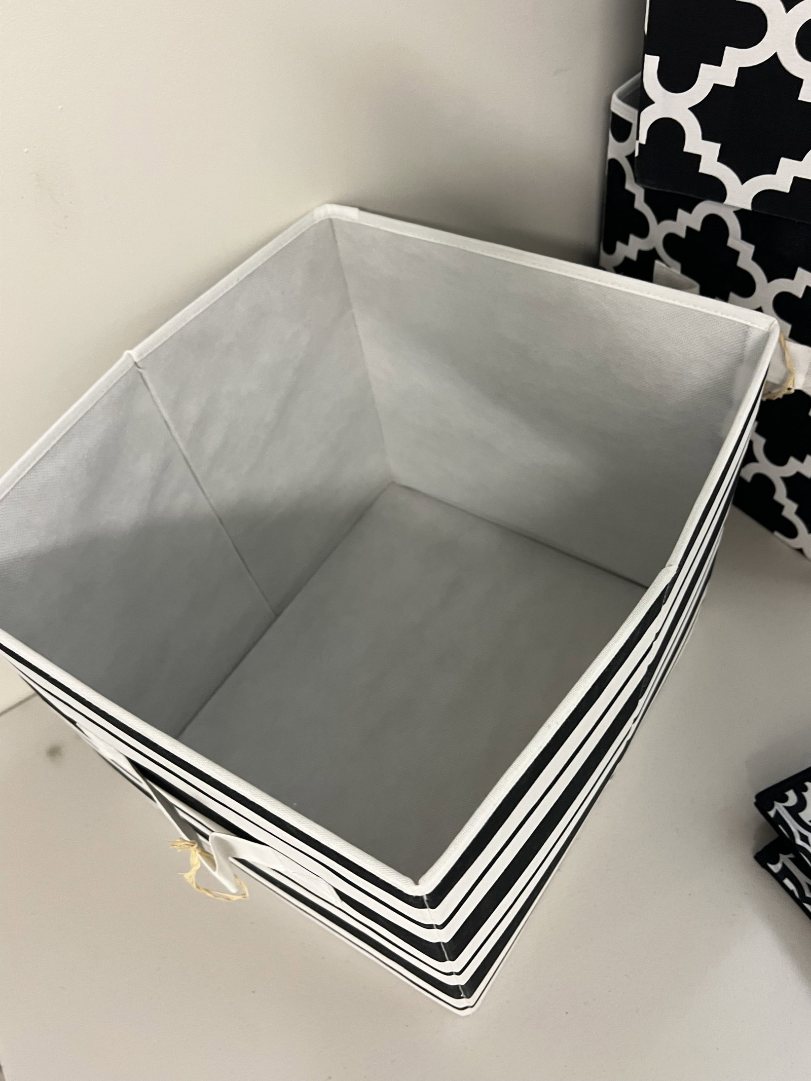 (8) Black and White Folding Storage Bins - 5
