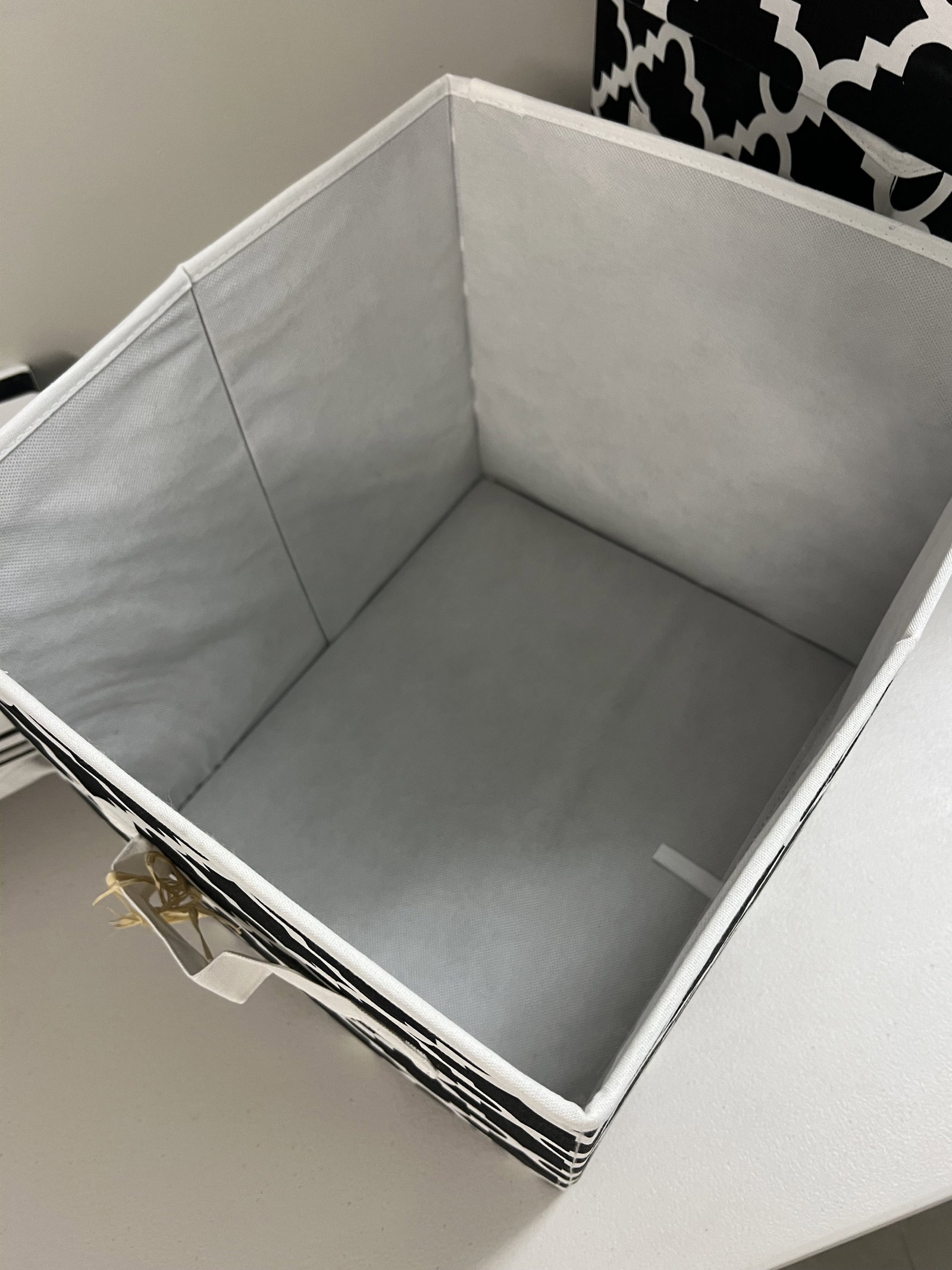 (8) Black and White Folding Storage Bins - 7