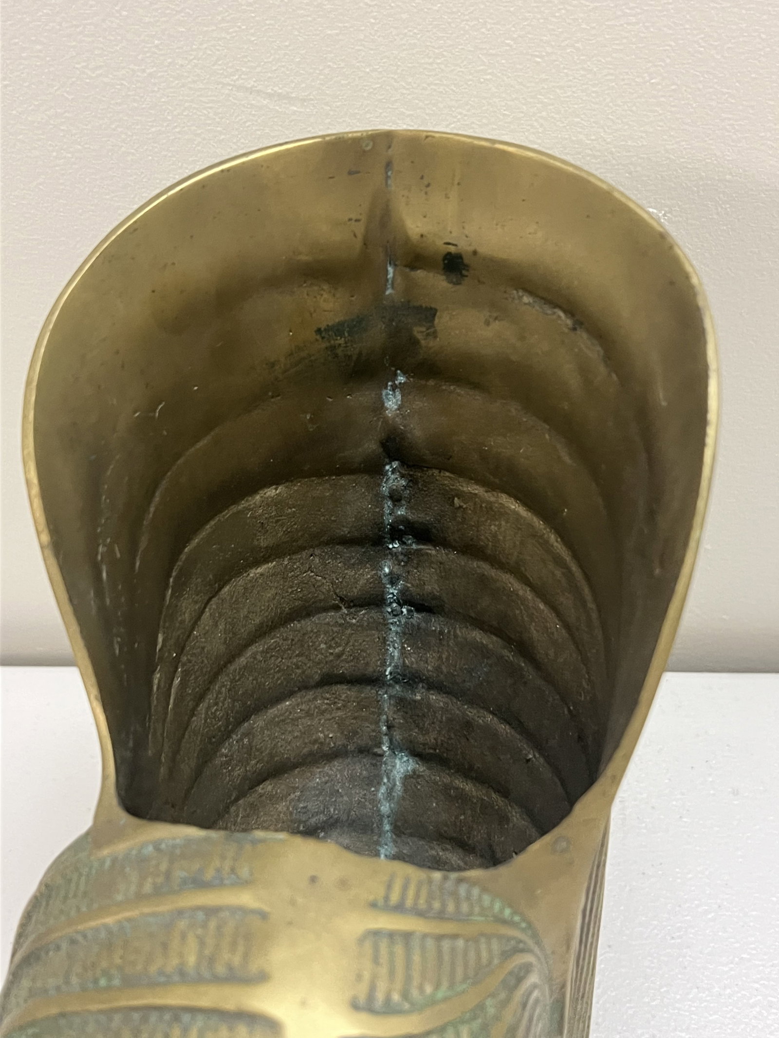 Large Brass Nautilus Centerpiece Vase - 4