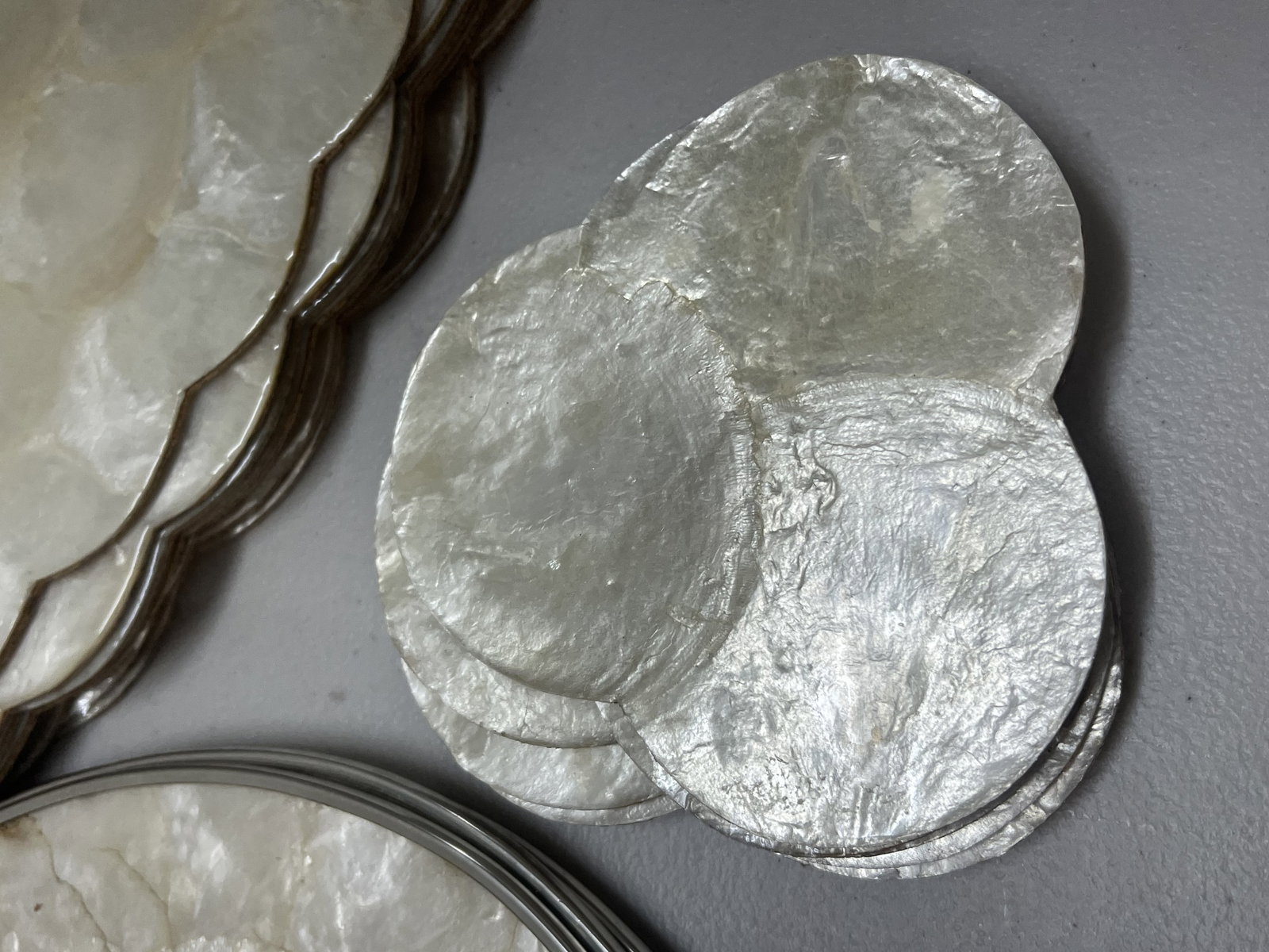 Capiz Shell Placemat Grouping - 10