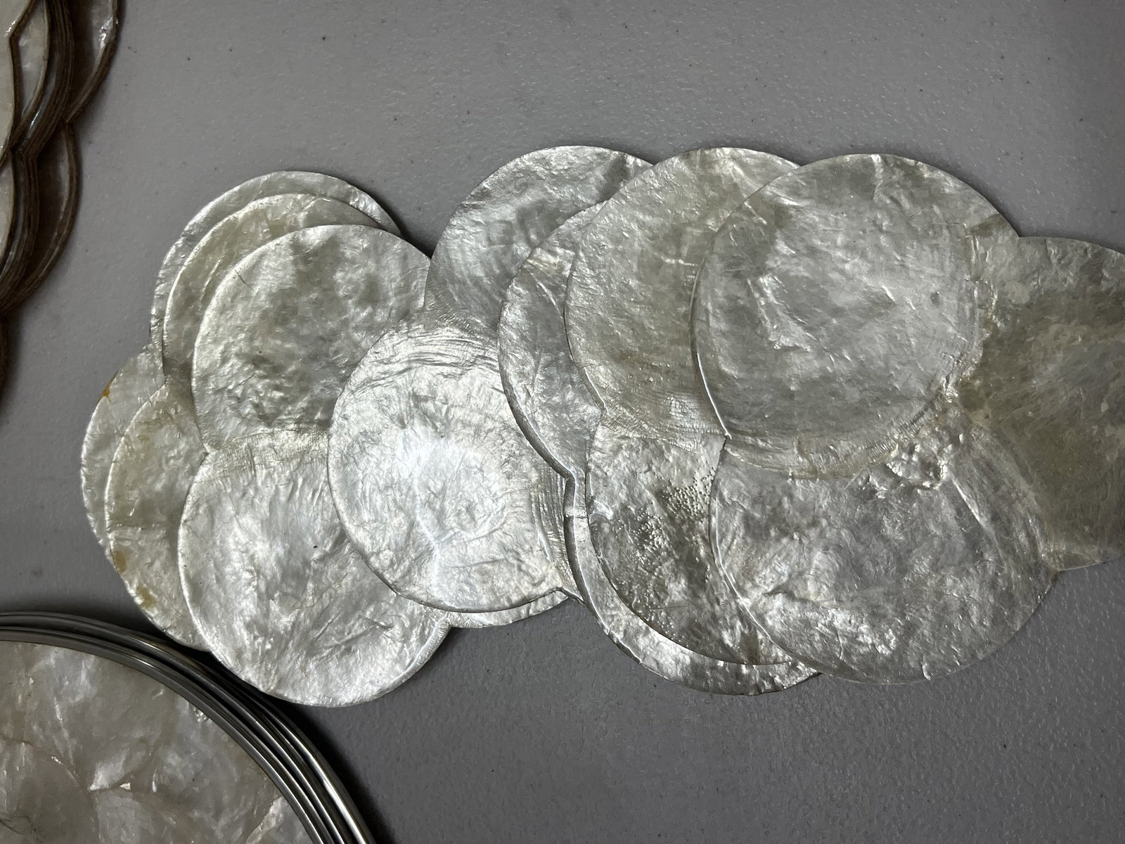 Capiz Shell Placemat Grouping - 11