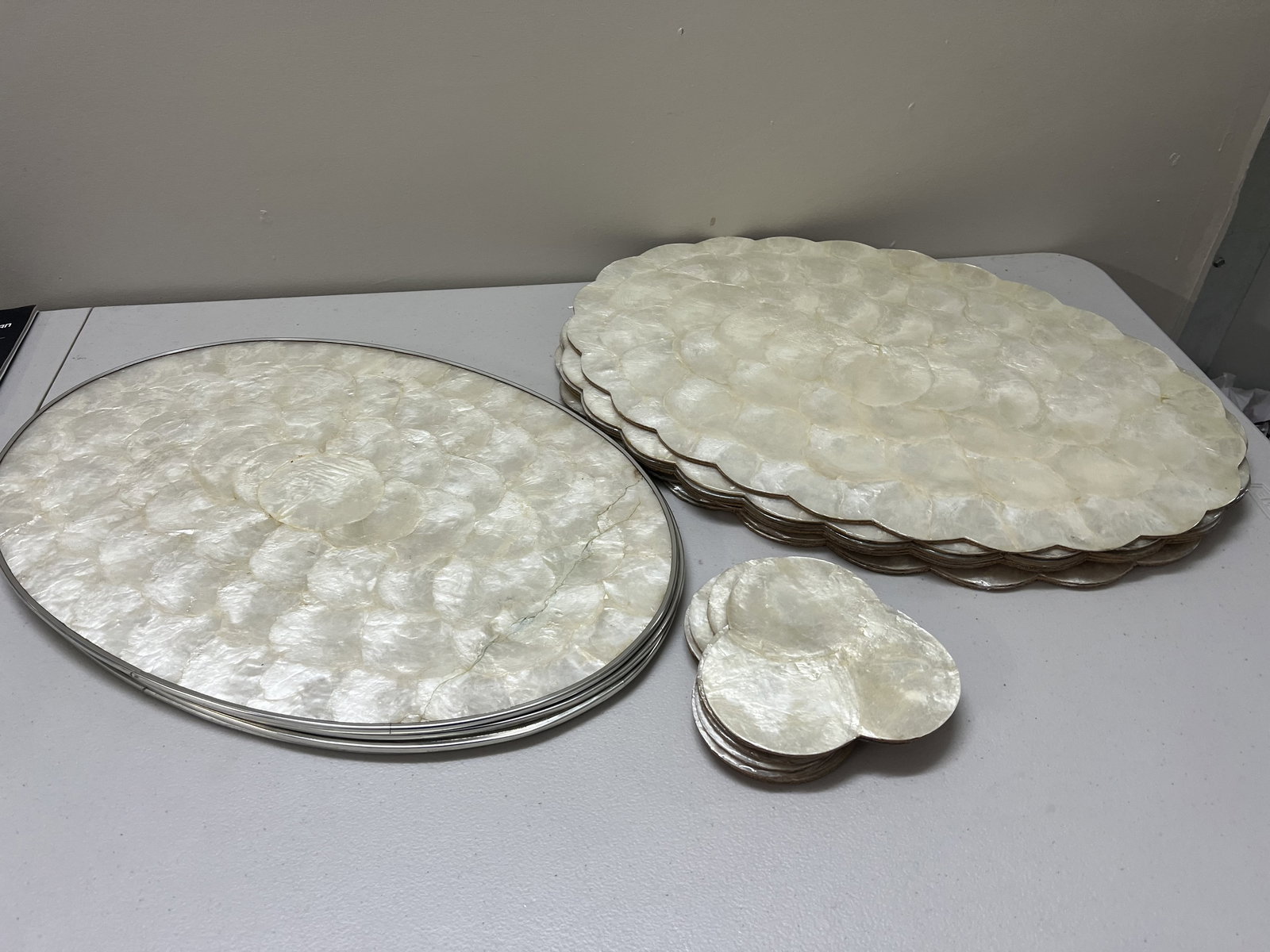 Capiz Shell Placemat Grouping - 6