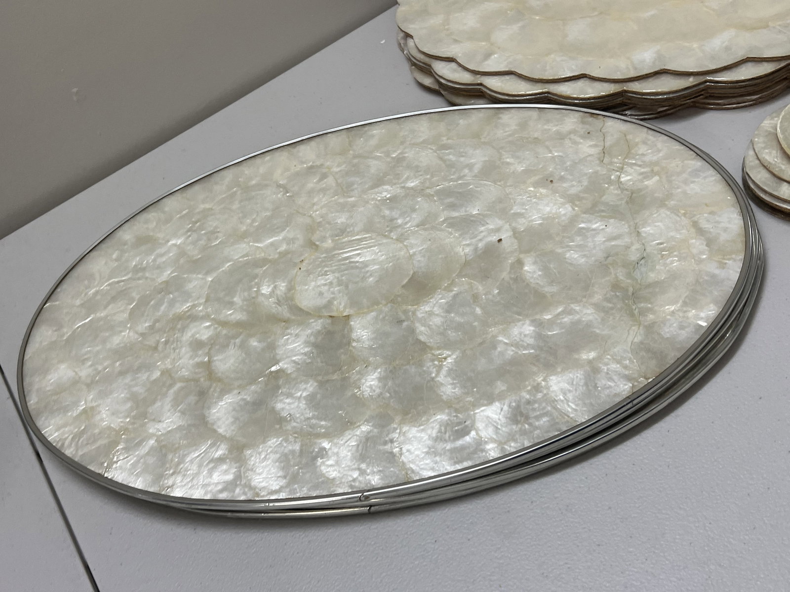 Capiz Shell Placemat Grouping - 7