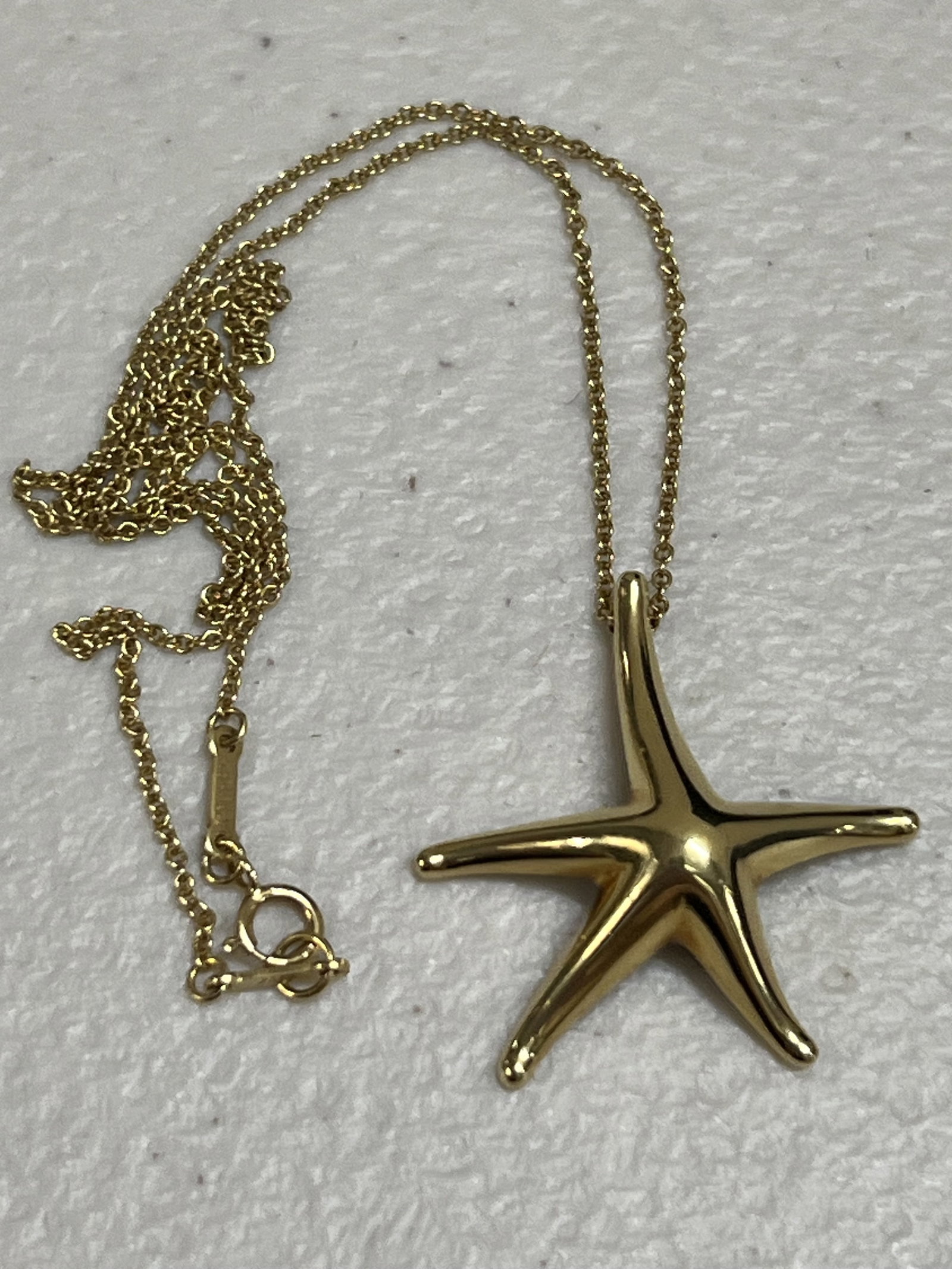 Tiffany & Co Elsa Peretti 18k Yellow Gold Starfish Necklace - 6