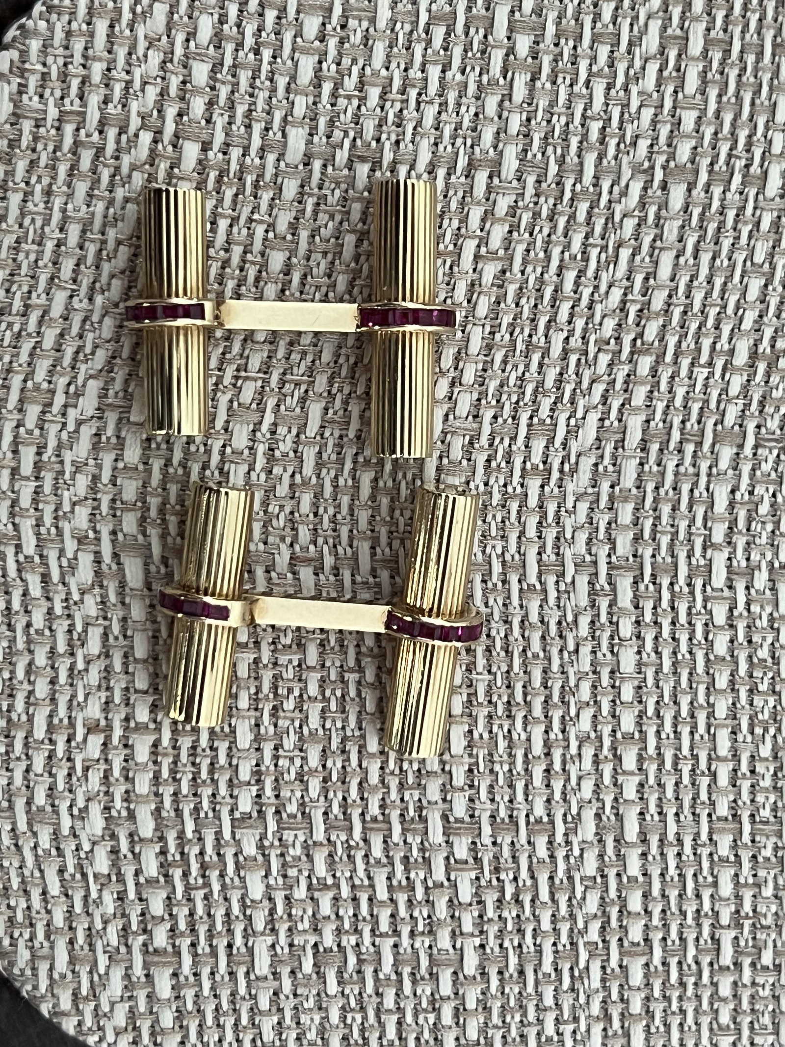 14k Yellow Gold Tiffany & Co Ruby Cufflinks