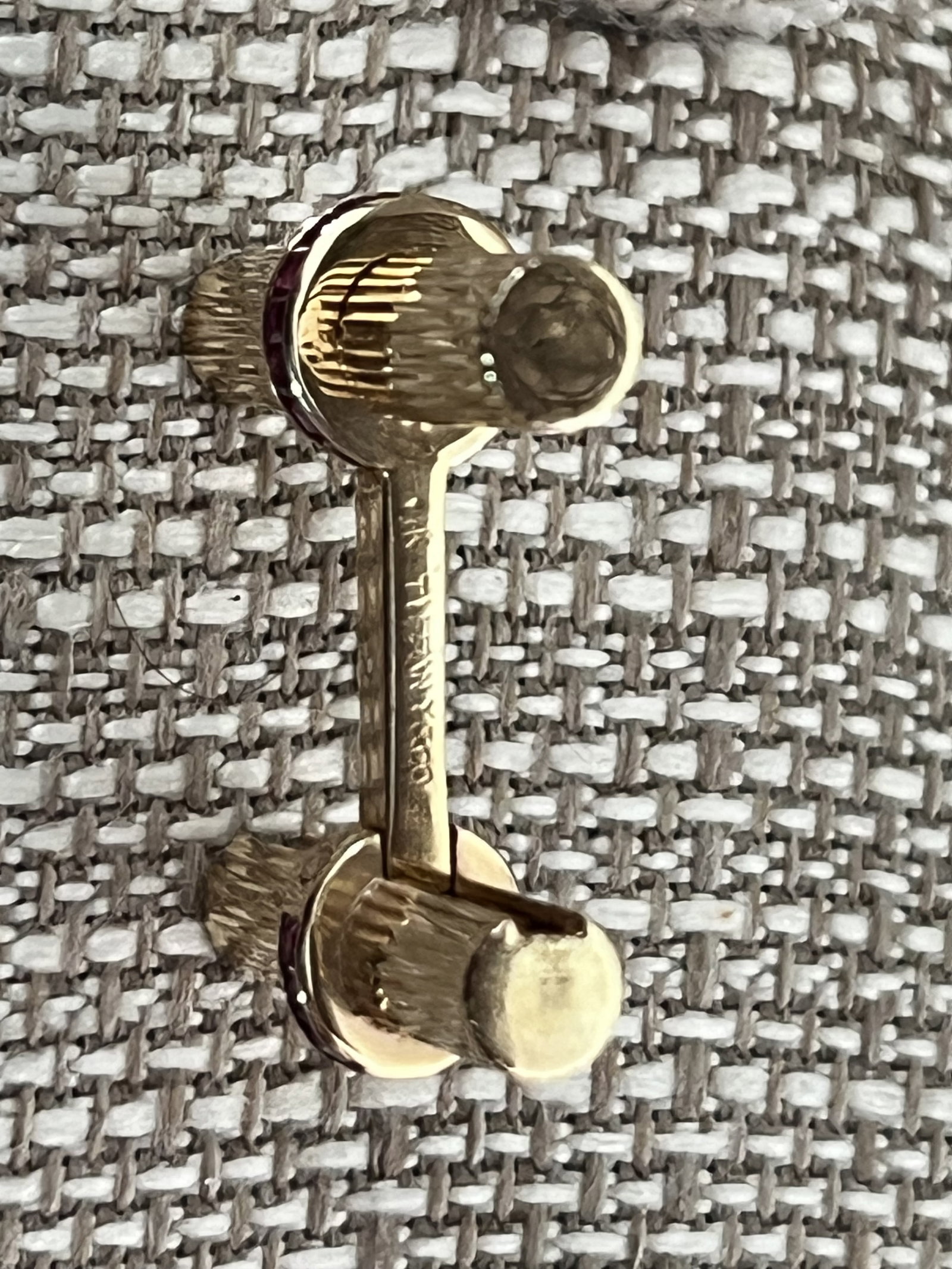 14k Yellow Gold Tiffany & Co Ruby Cufflinks - 4