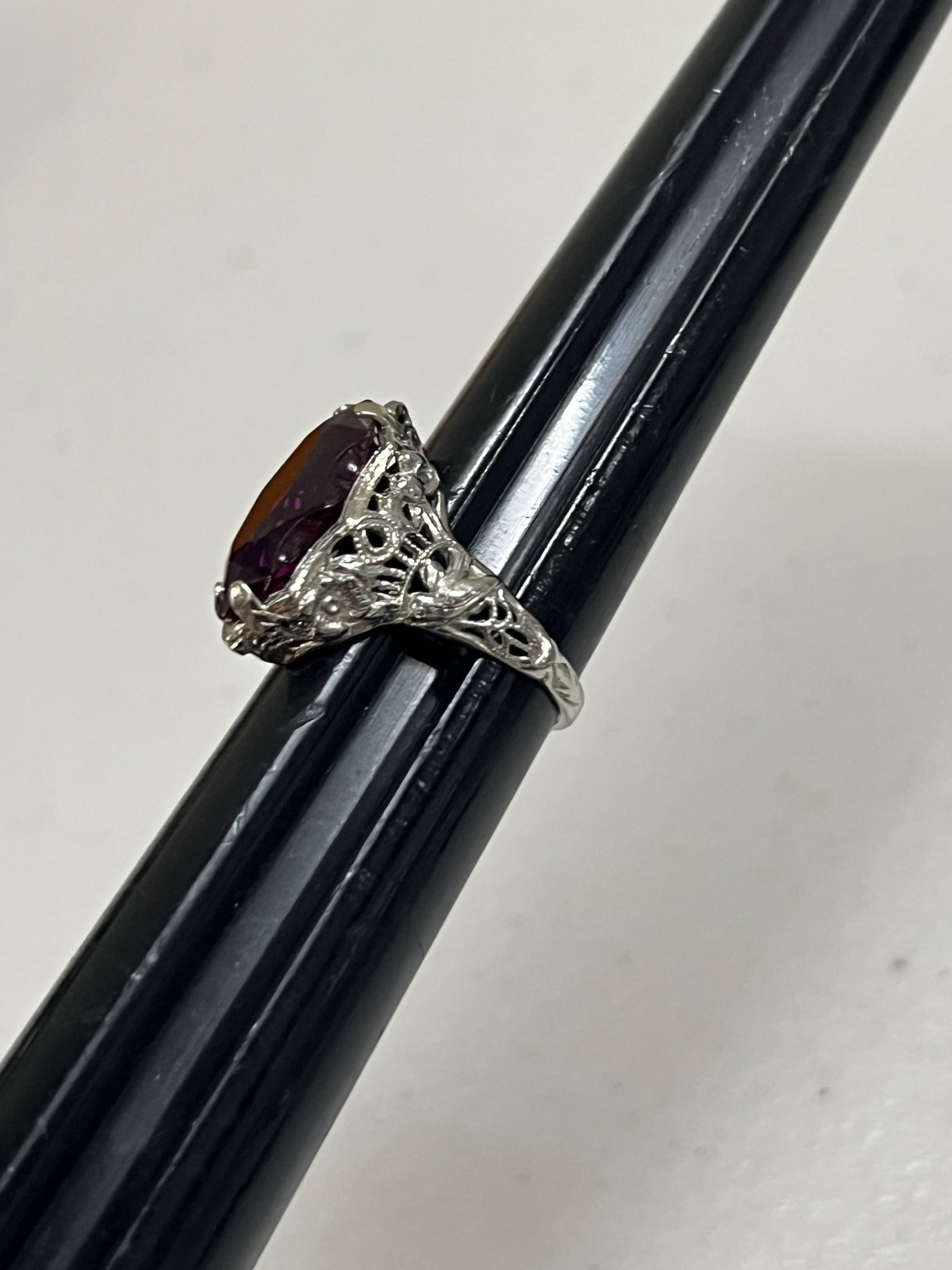 18k Gold and Gemstone Filigree Ring - 5