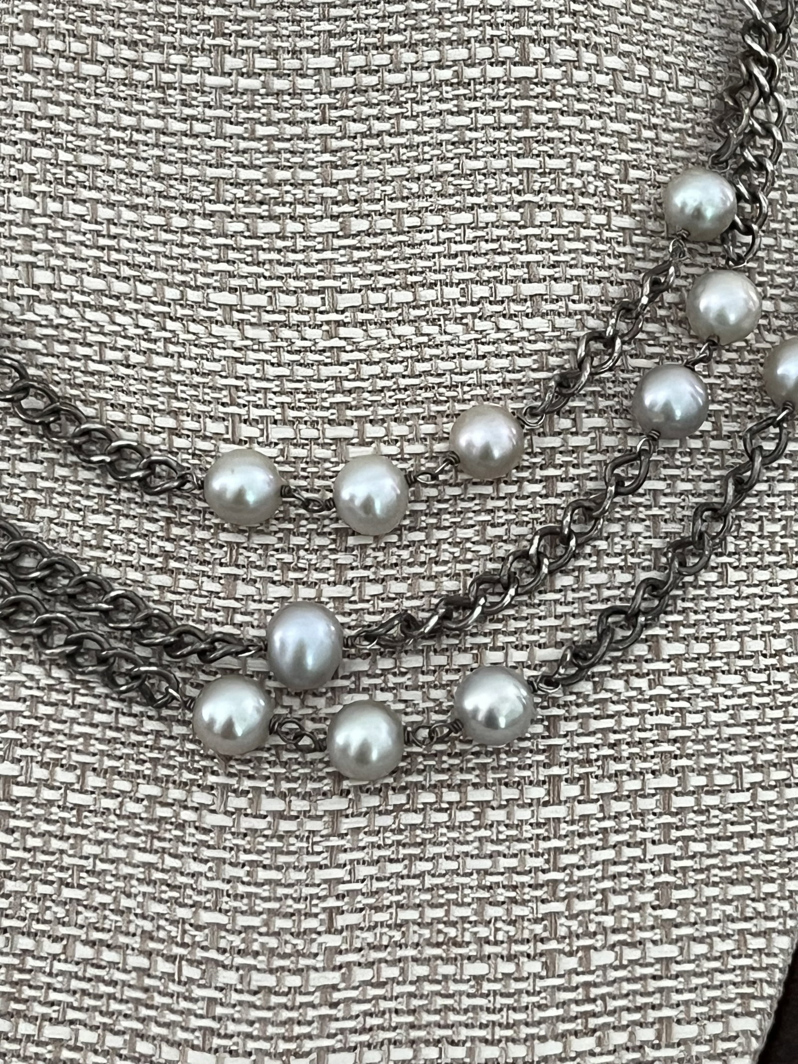 Sterling Silver and Tennessee River Pearl Necklace - 2