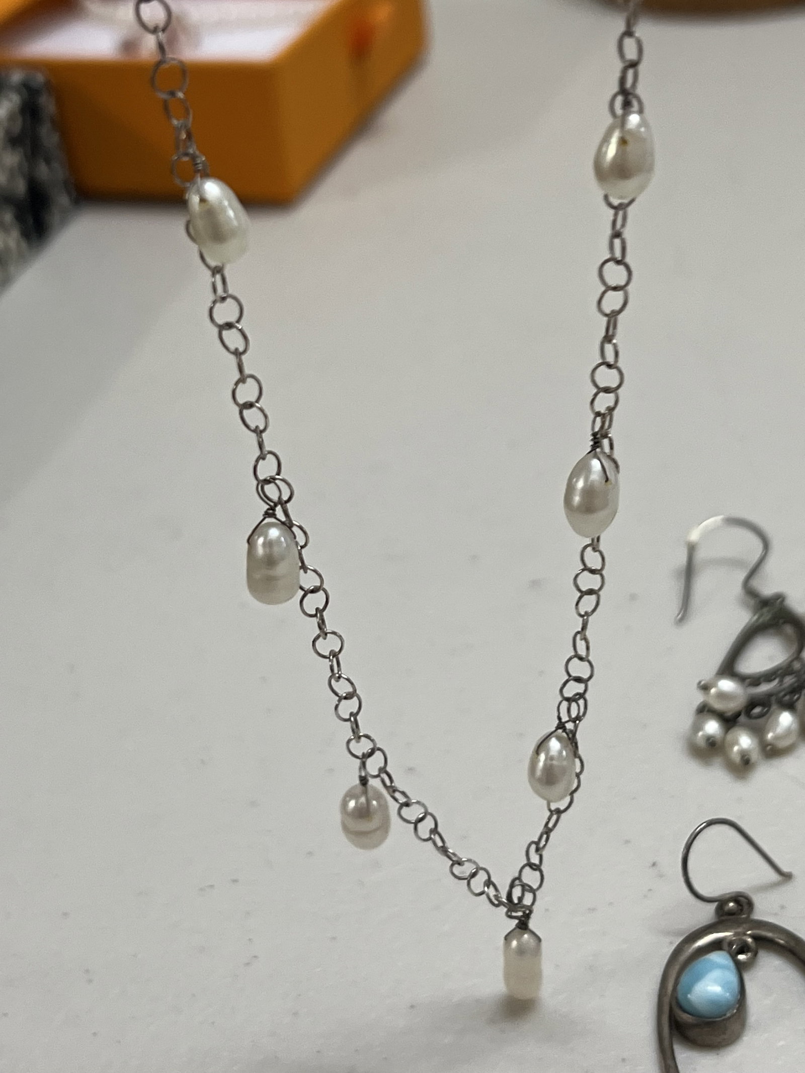Sterling Silver and Pearl Jewelry Grouping - 6