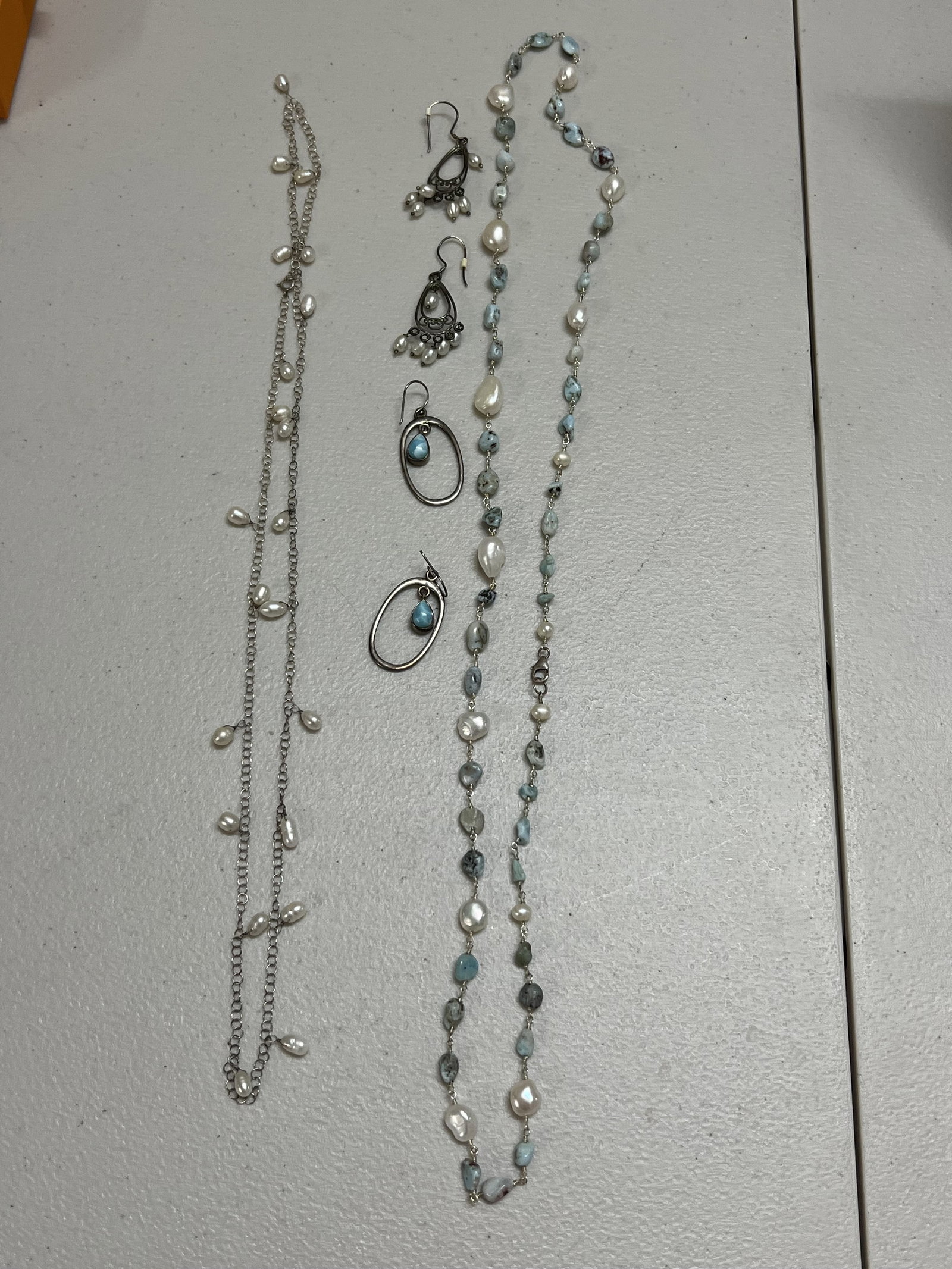 Sterling Silver and Pearl Jewelry Grouping - 8