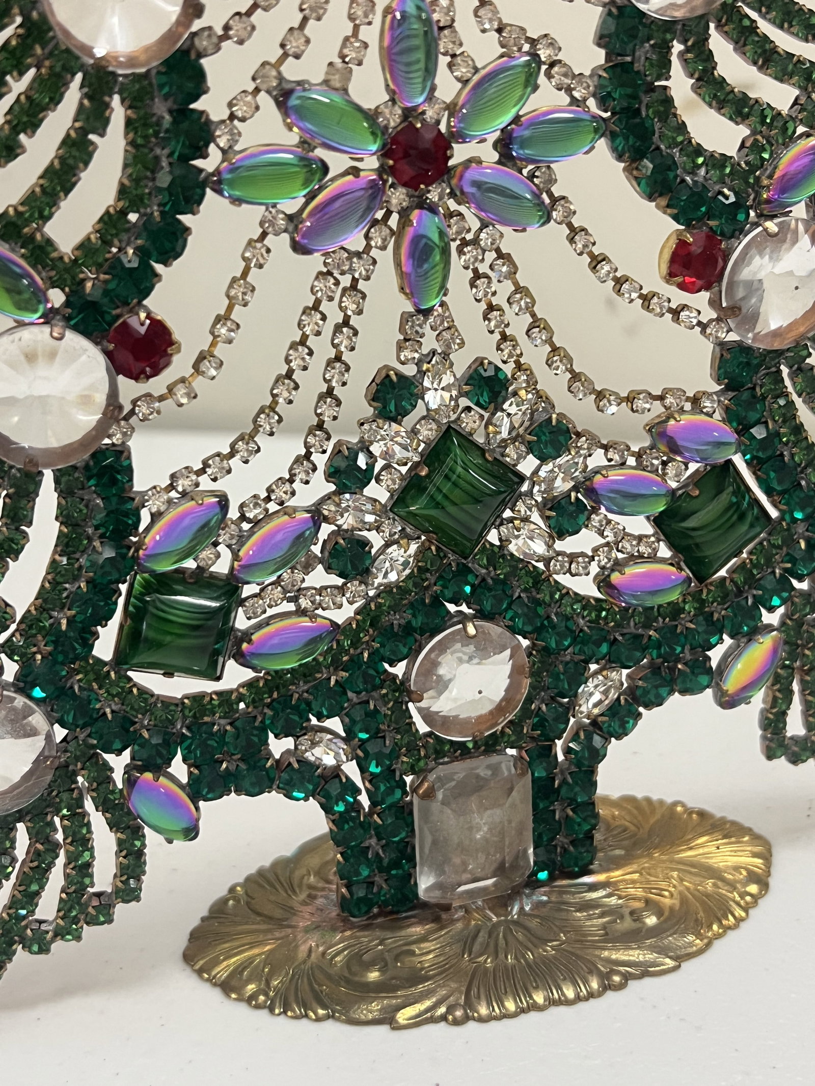 Vintage Czech Rhinestone Crystal Christmas Tree - 5