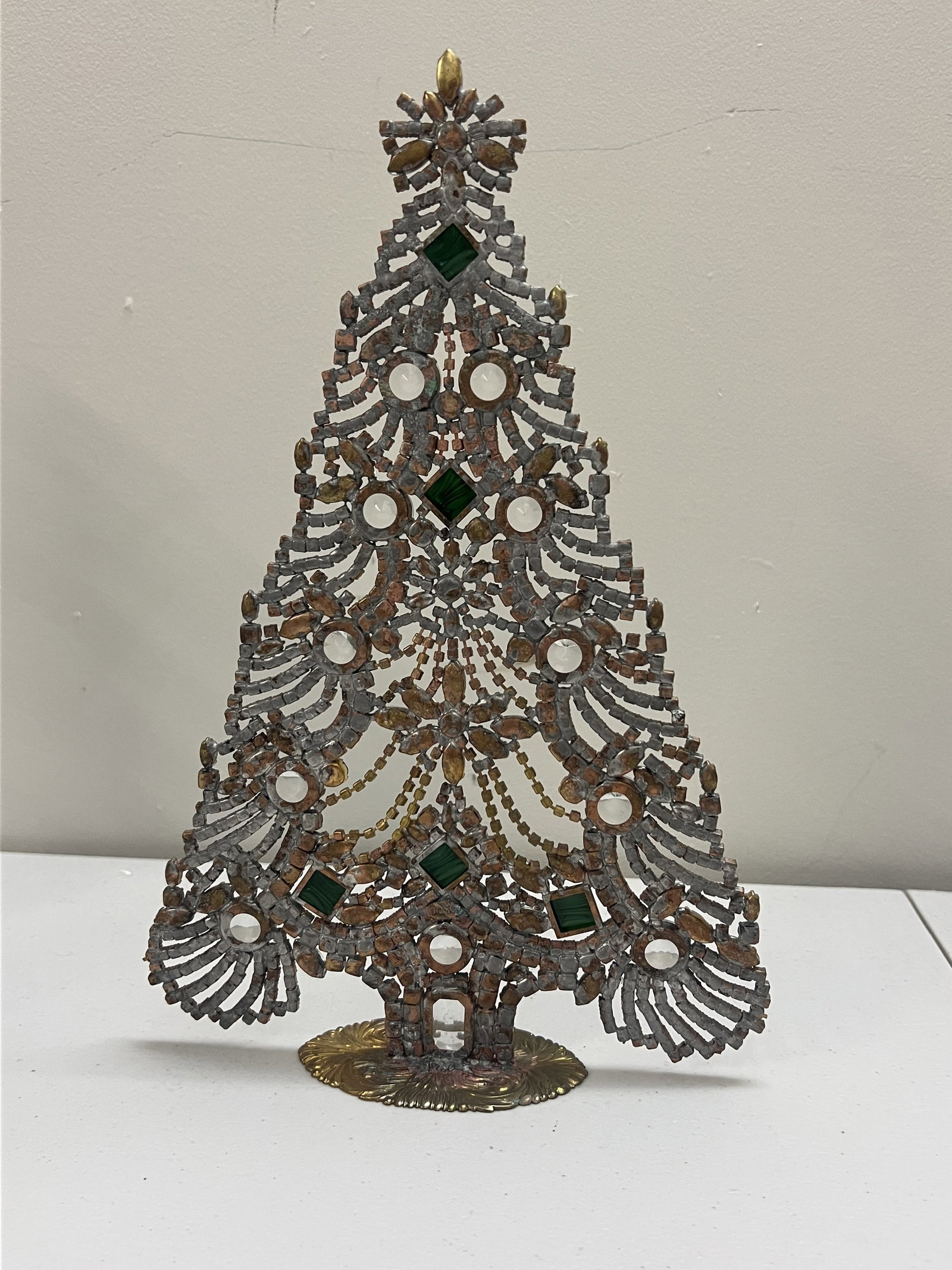 Vintage Czech Rhinestone Crystal Christmas Tree - 8