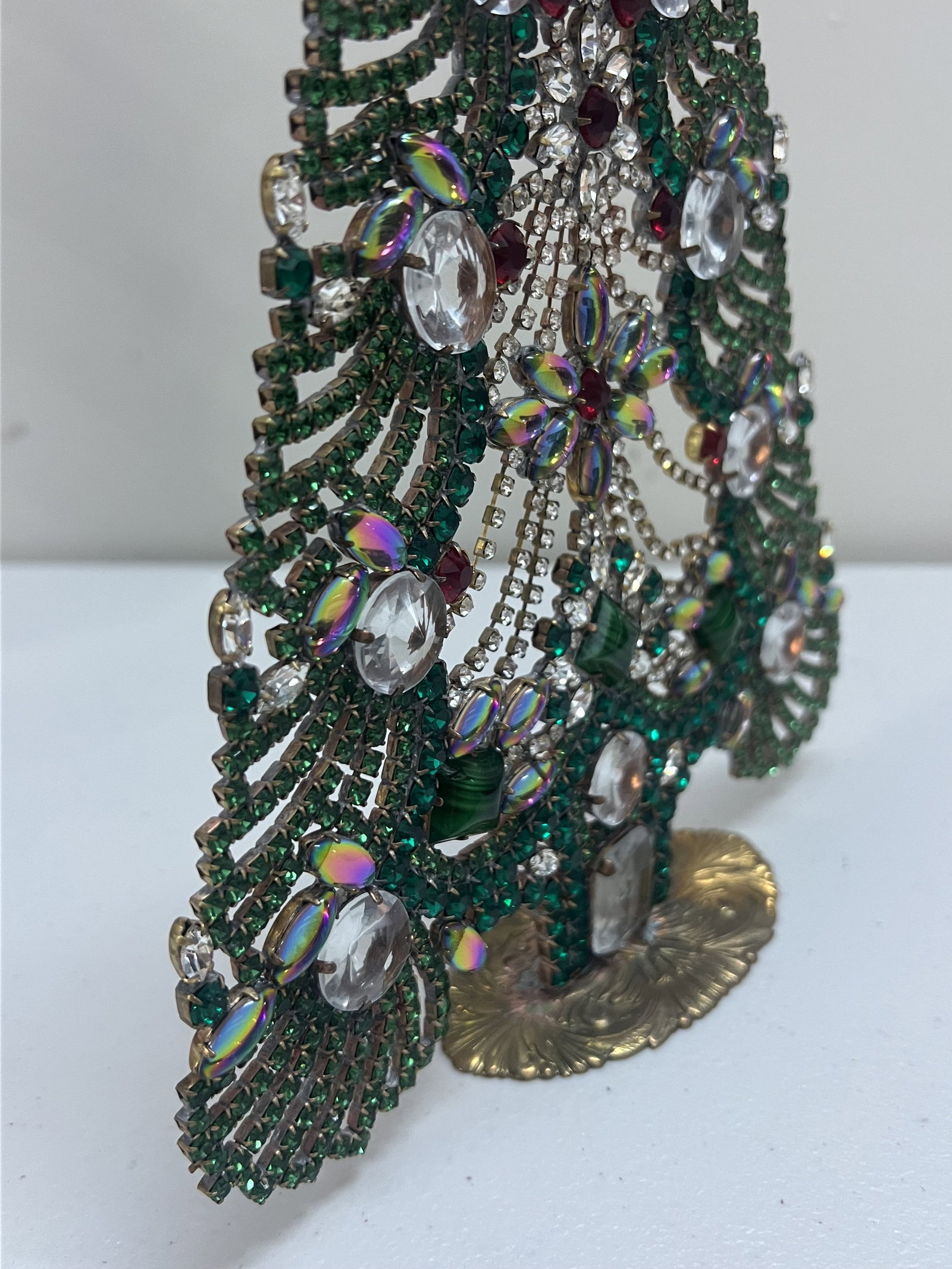 Vintage Czech Rhinestone Crystal Christmas Tree - 9