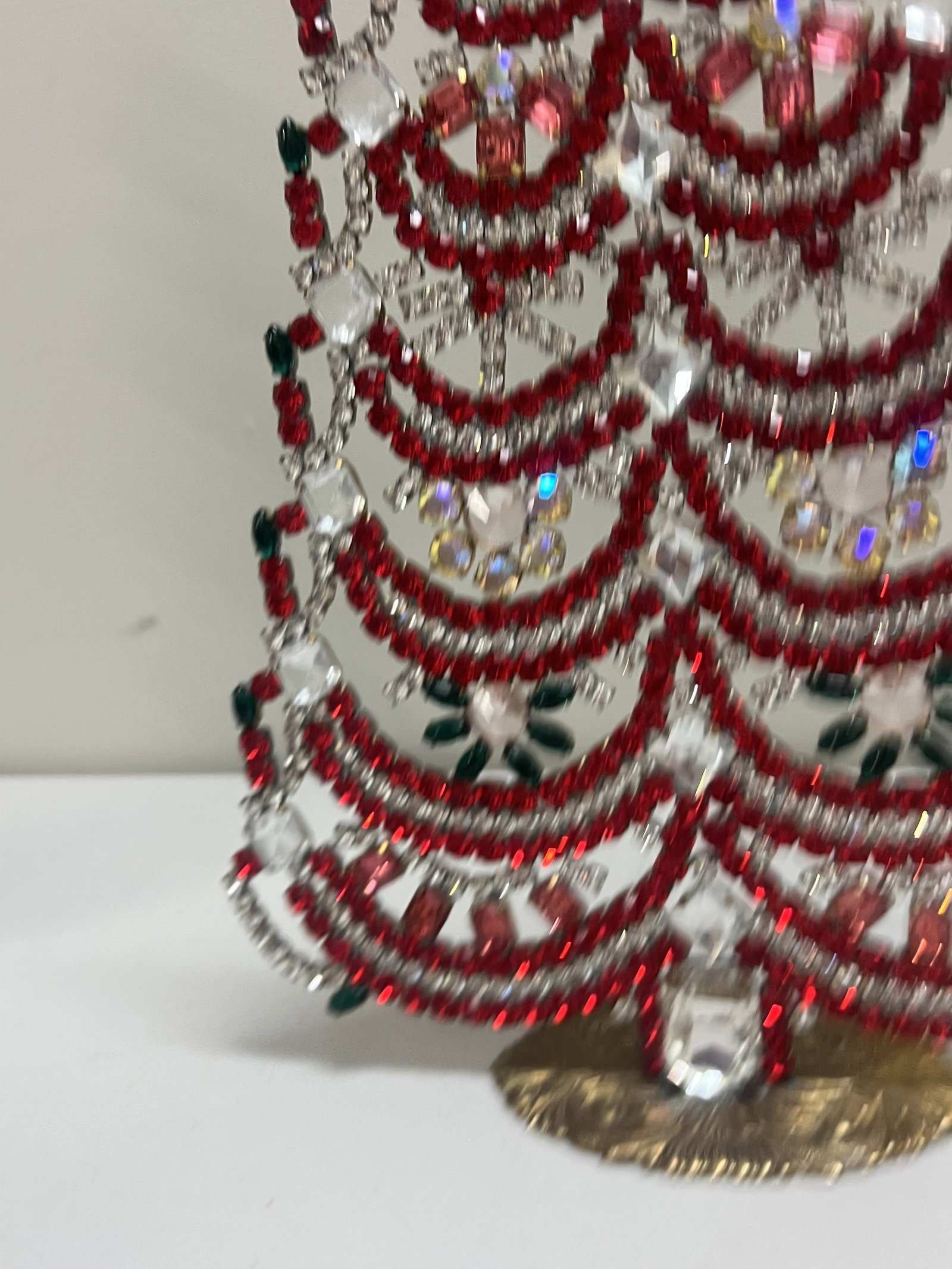 Vintage Czech Rhinestone Crystal Christmas Tree - 3