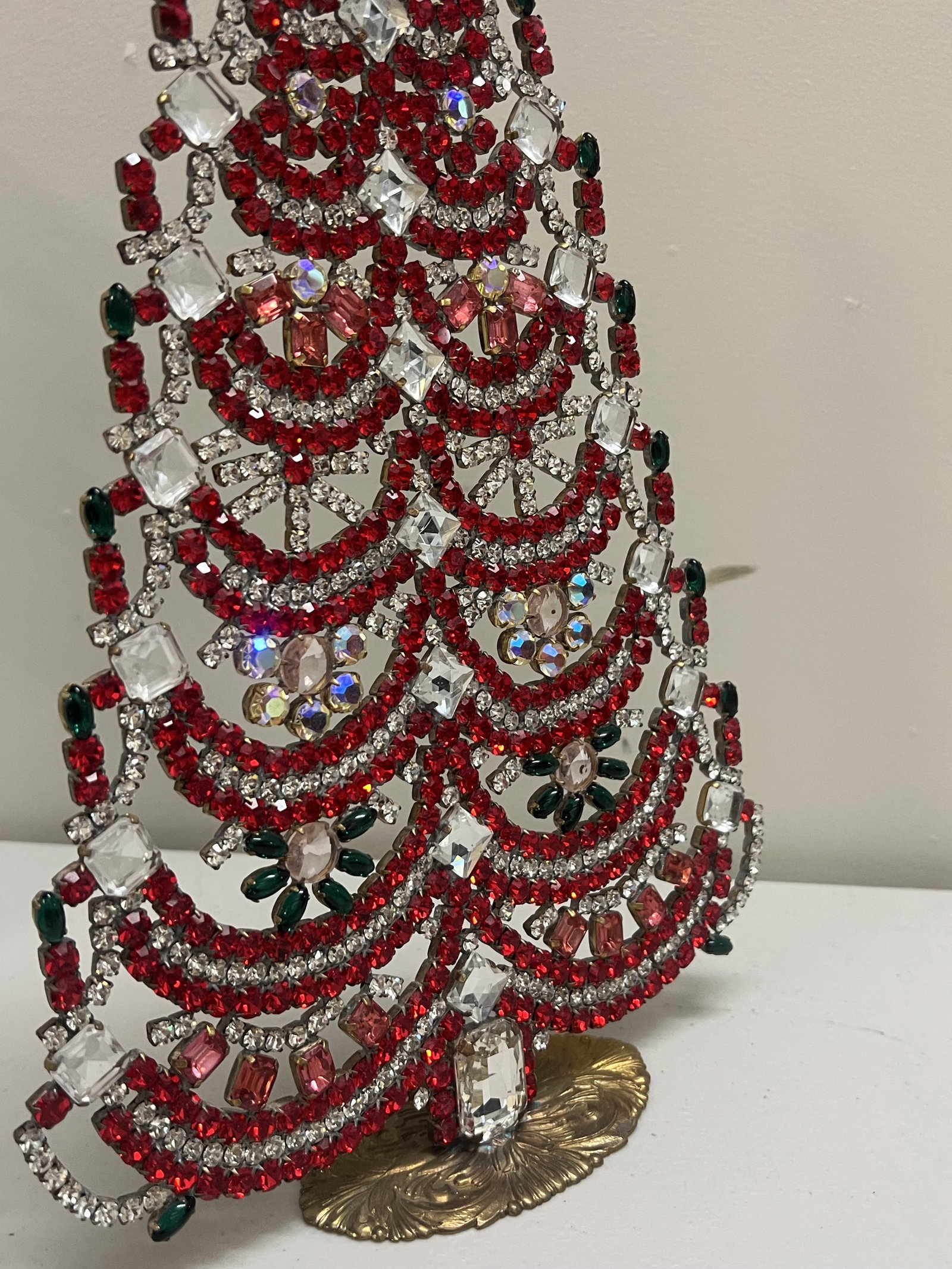 Vintage Czech Rhinestone Crystal Christmas Tree - 5