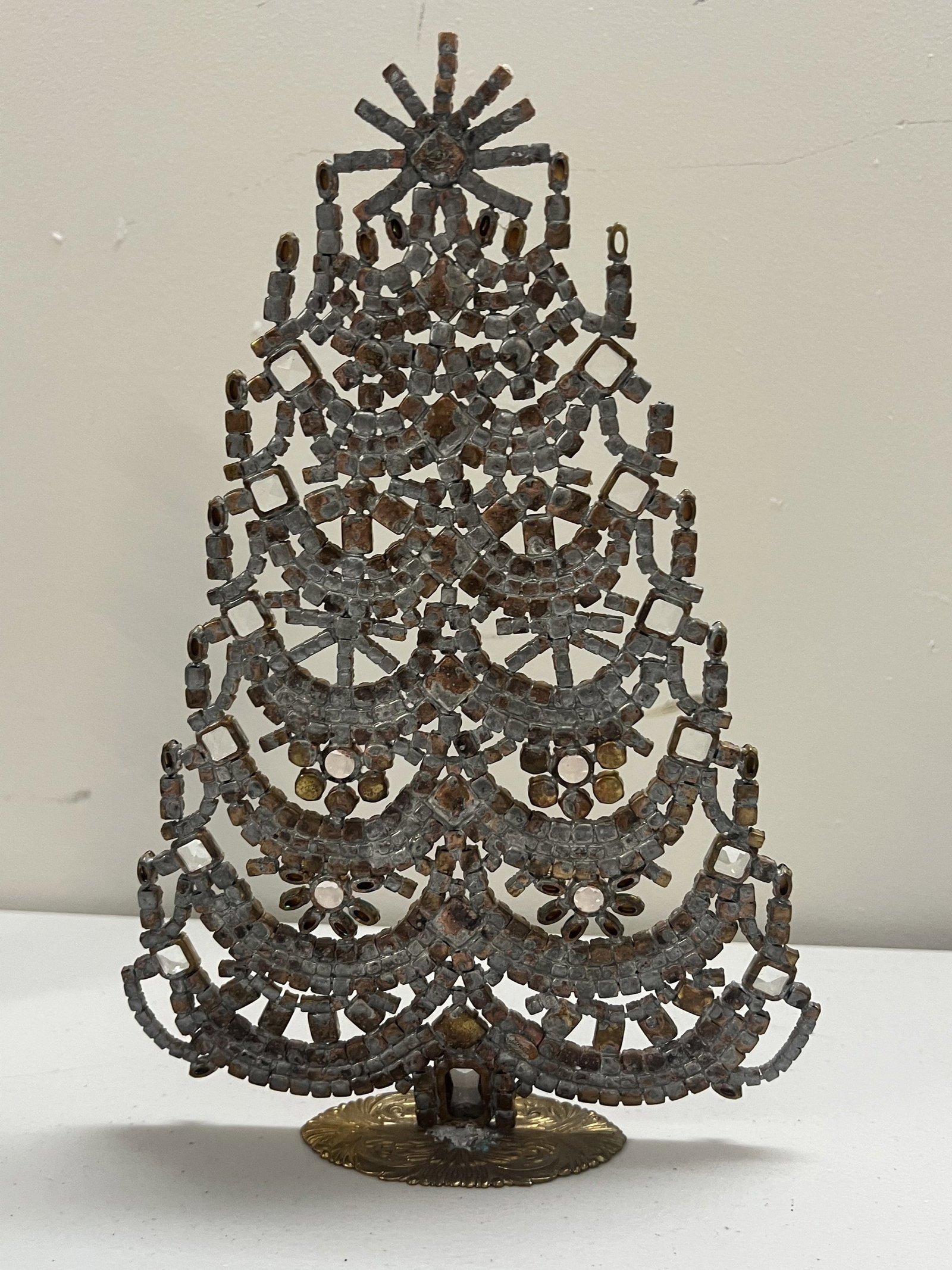 Vintage Czech Rhinestone Crystal Christmas Tree - 6