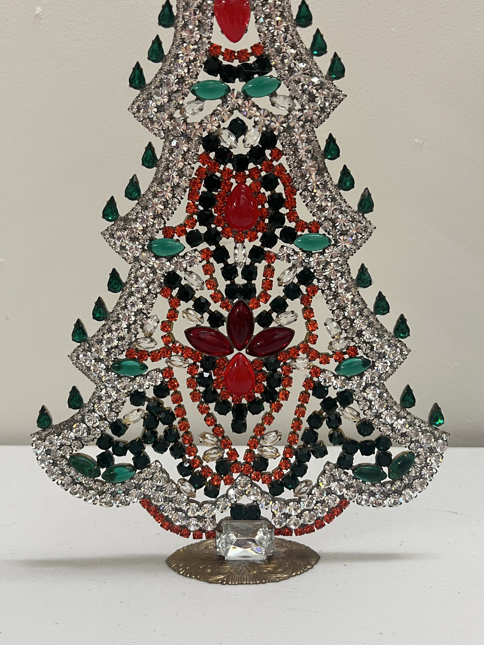 Vintage Czech Rhinestone Crystal Christmas Tree - 3