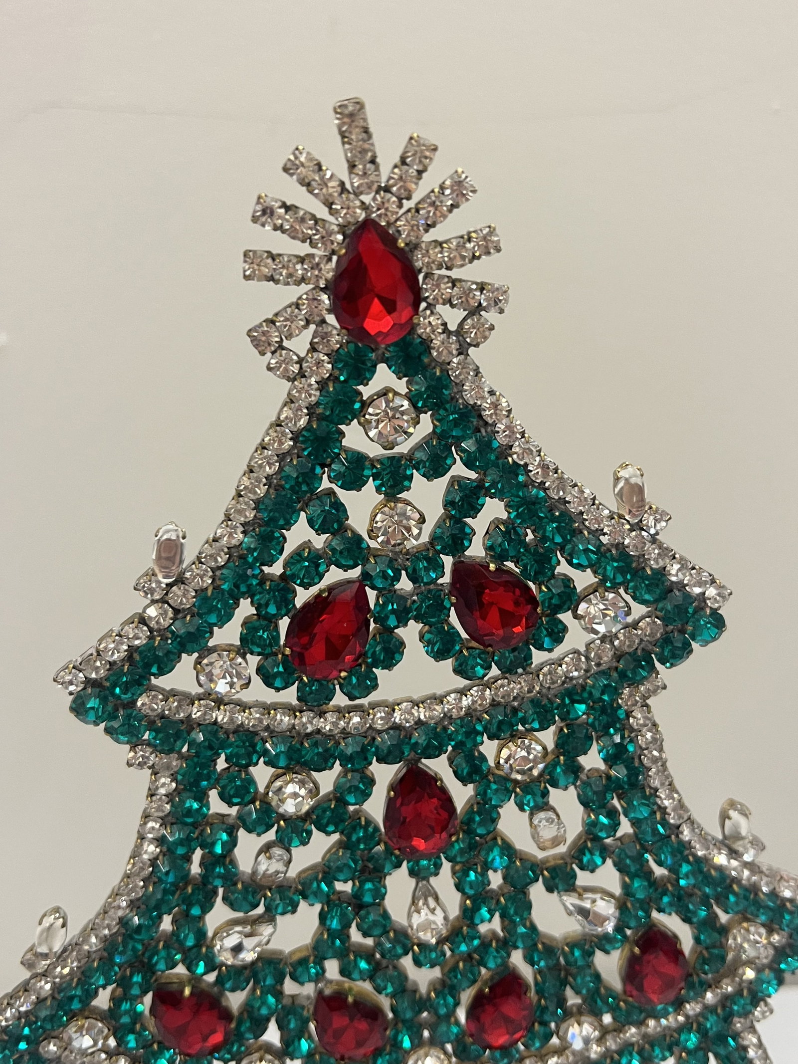 Vintage Czech Rhinestone Crystal Christmas Tree - 2