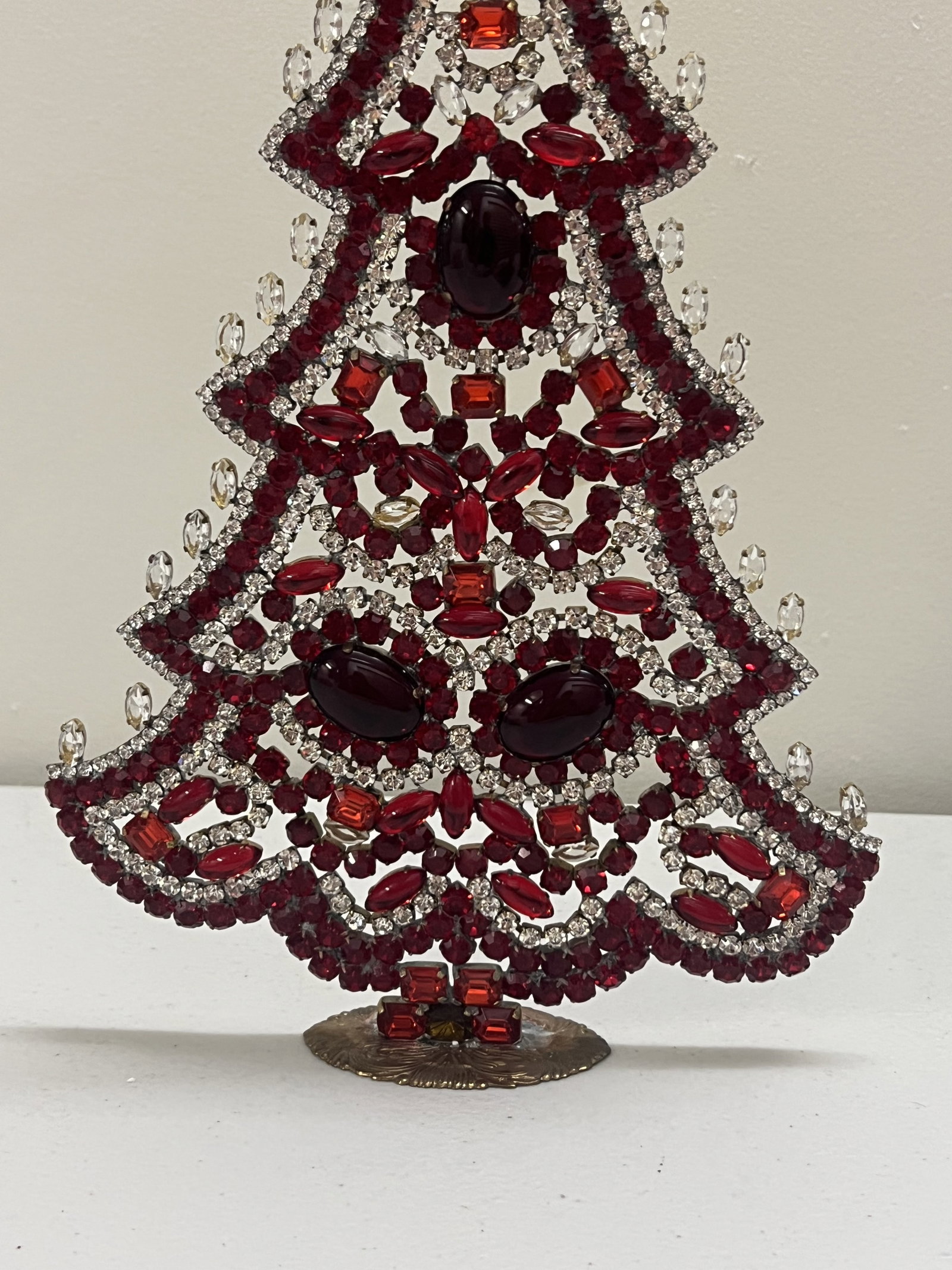 Vintage Czech Rhinestone Crystal Christmas Tree - 3
