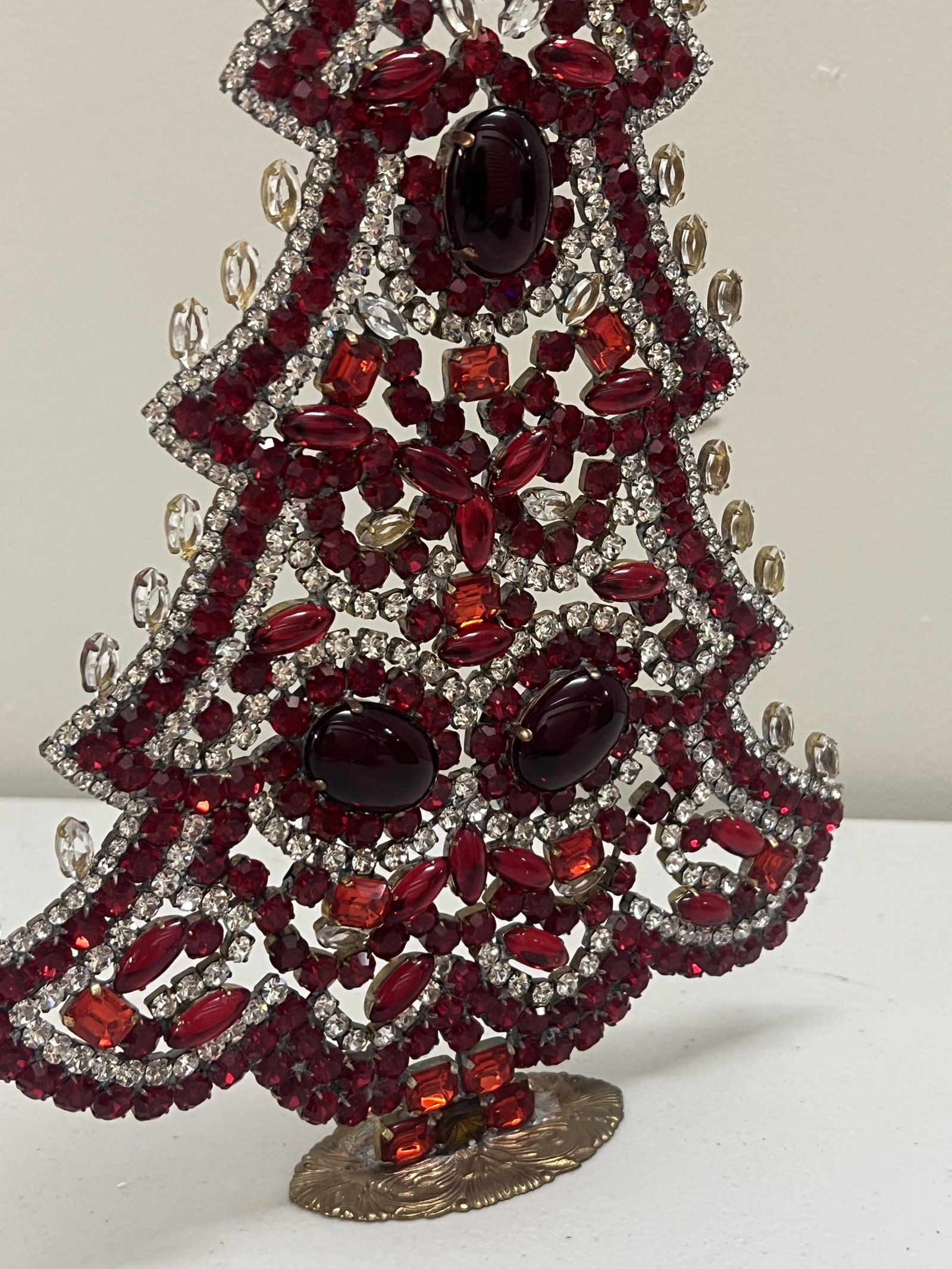 Vintage Czech Rhinestone Crystal Christmas Tree - 4