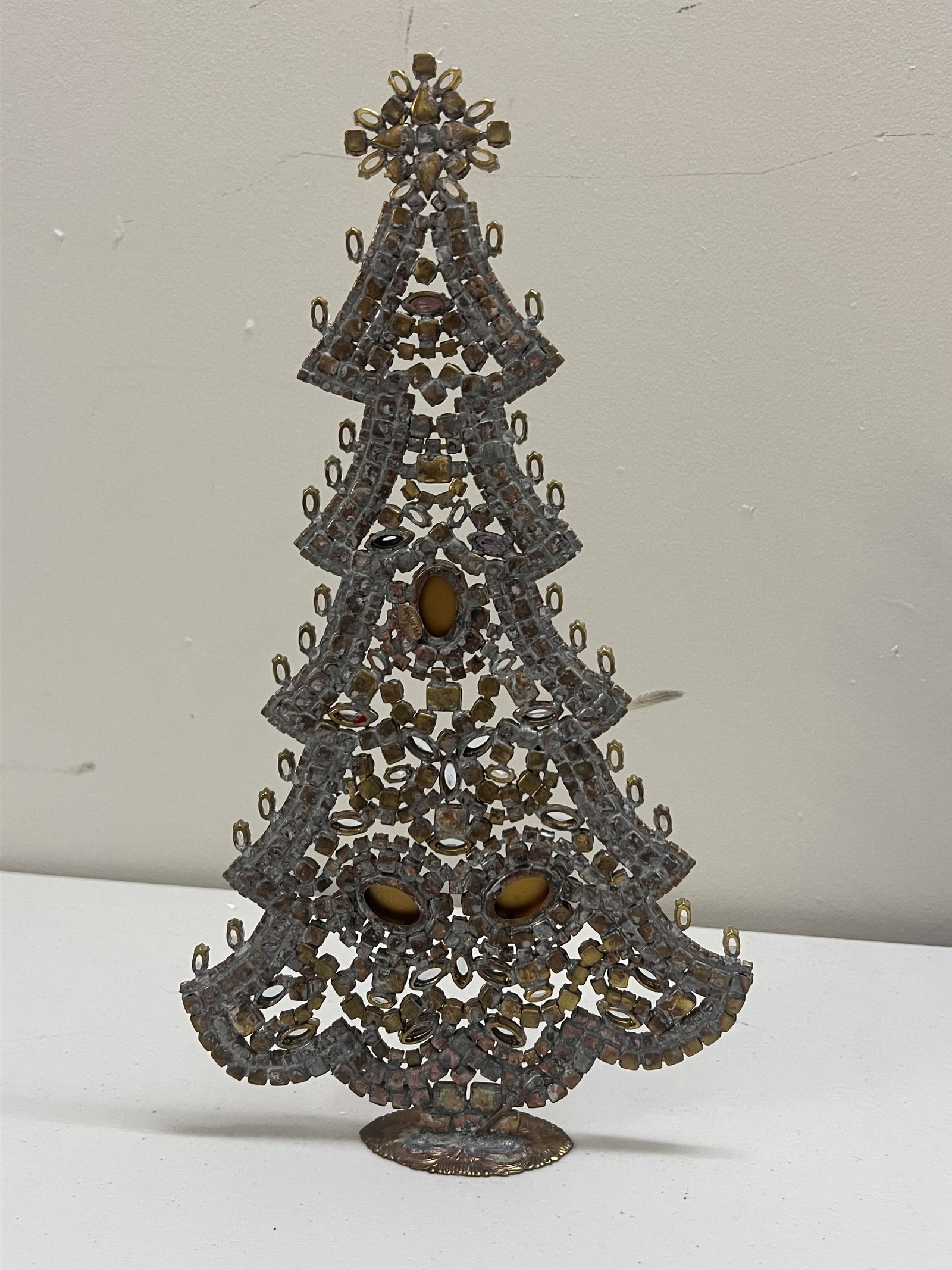 Vintage Czech Rhinestone Crystal Christmas Tree - 5