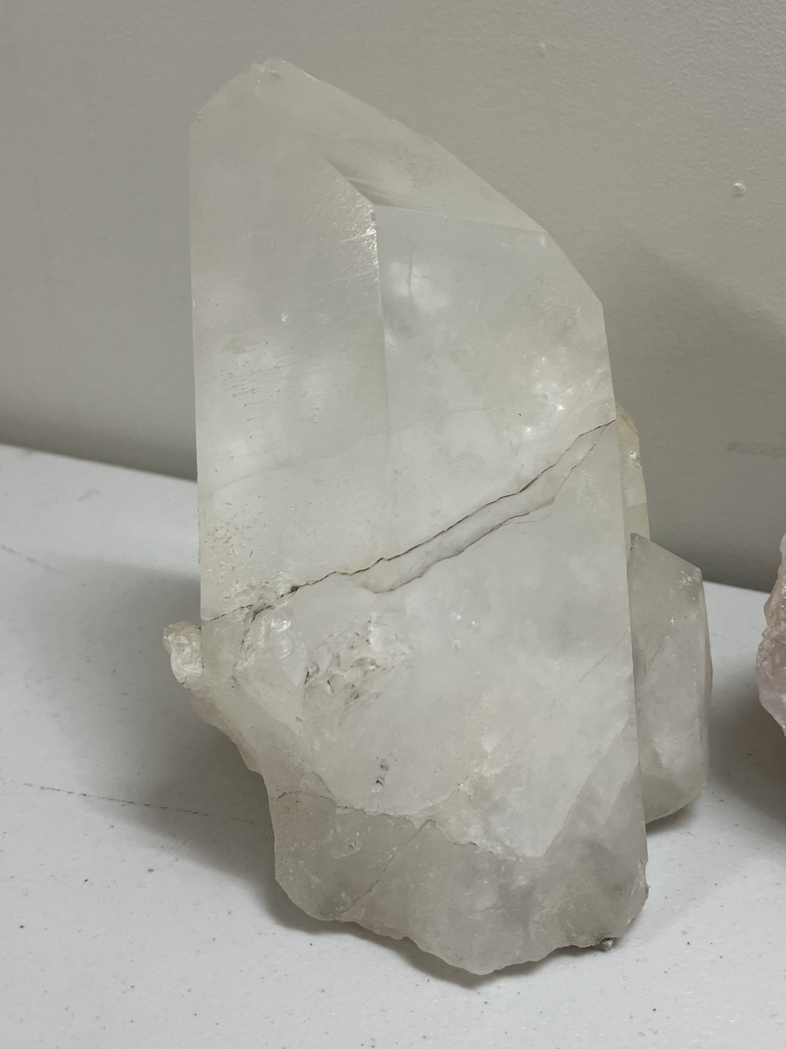 (2) Large Cystals incl 8" Quartz Cluster & Rose Quartz - 5