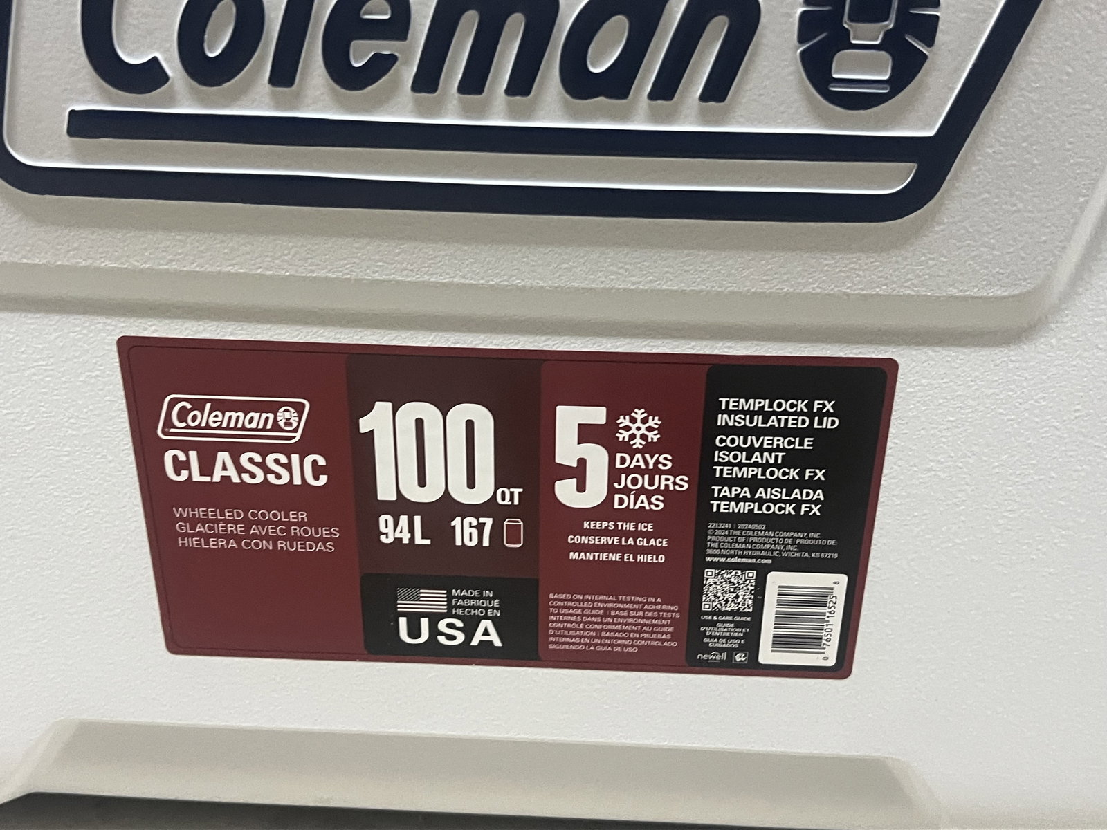 Coleman Classic 100Qt Large Rolling Cooler - 6