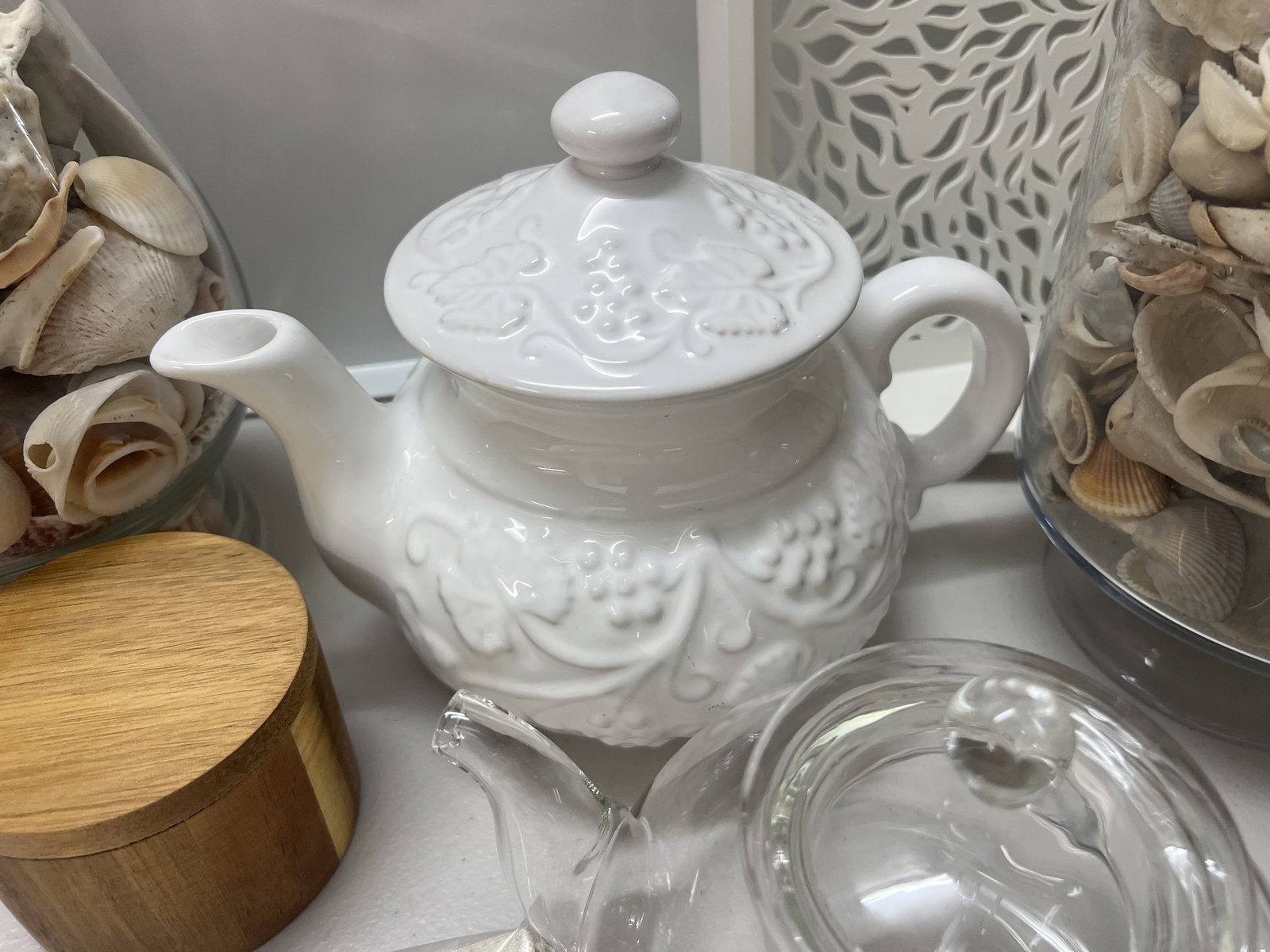 White Coastal Neutral Decorative Houseware Grouping - 5