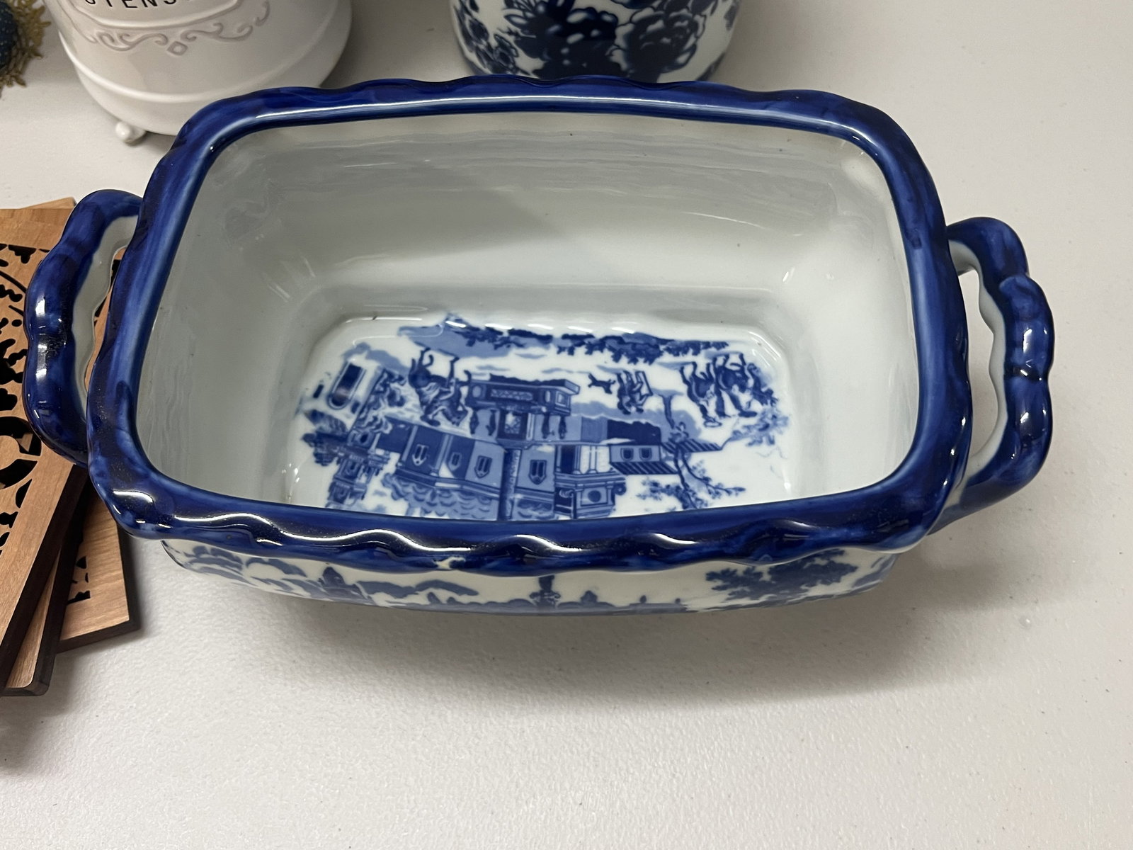 Blue and White Kitchen Decorations and Serving - 3