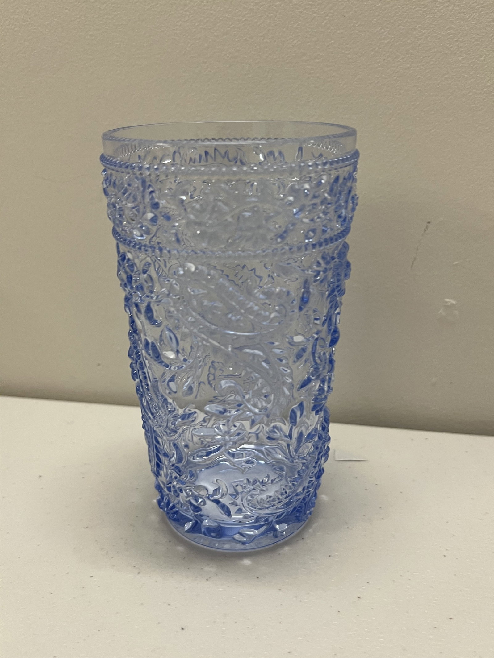 Blue and White Plastic Pitcher and Glasses - 4