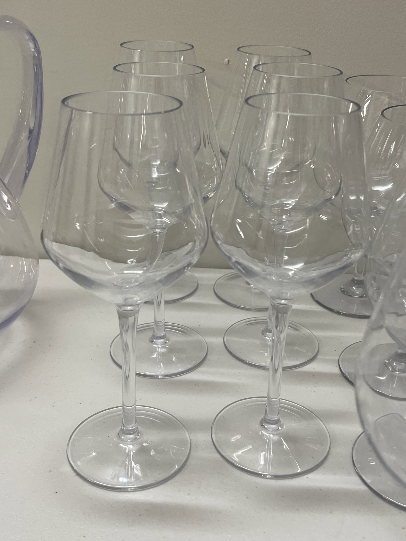 Plastic Wine Glasses and Pitcher - 4