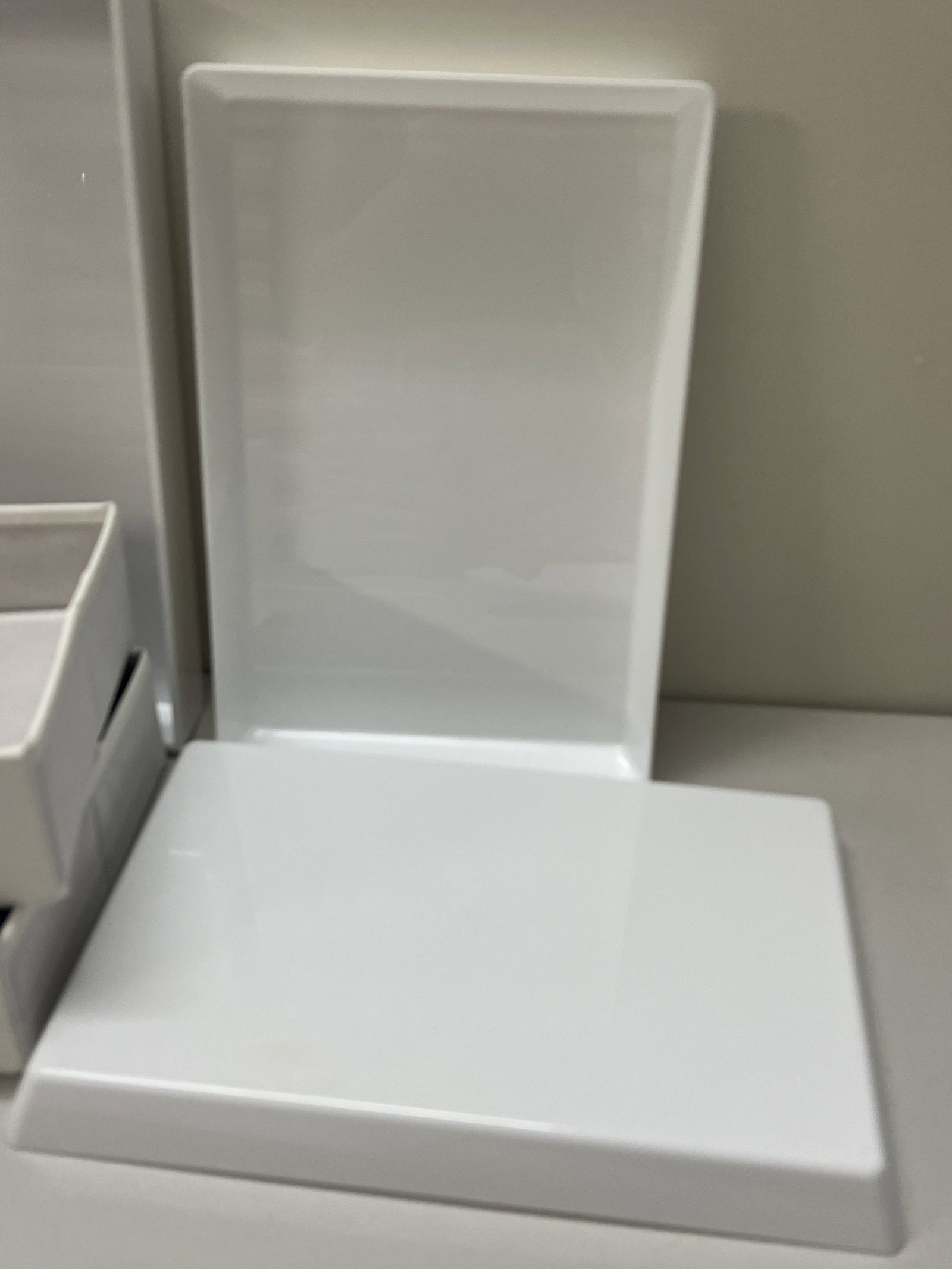 White Plastic Serving Trays and Organization - 10