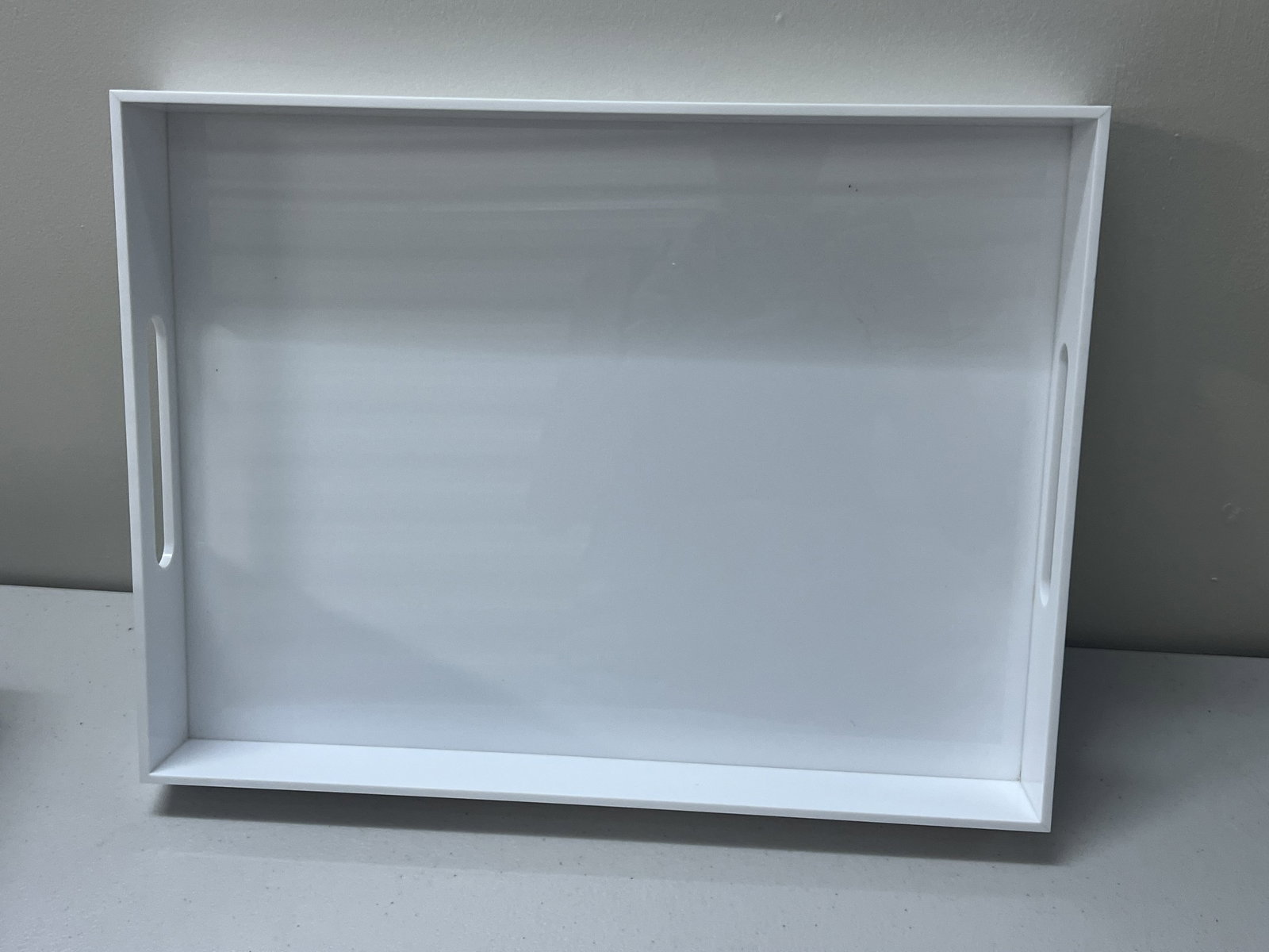 White Plastic Serving Trays and Organization - 11