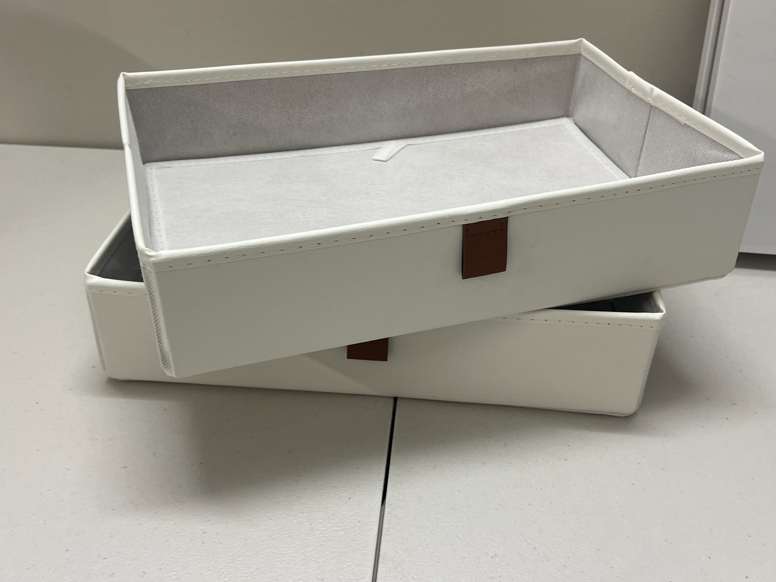 White Plastic Serving Trays and Organization - 14
